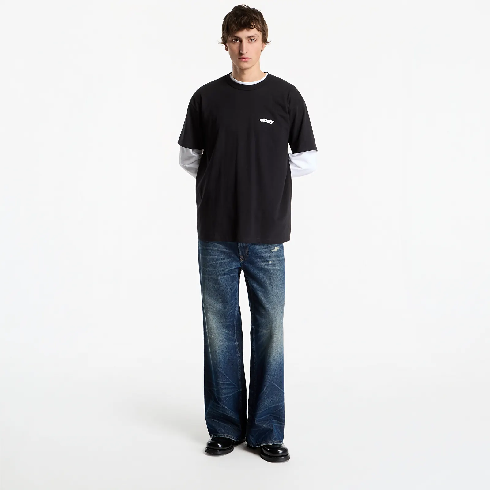 Men's T-shirts Obey VHS Black