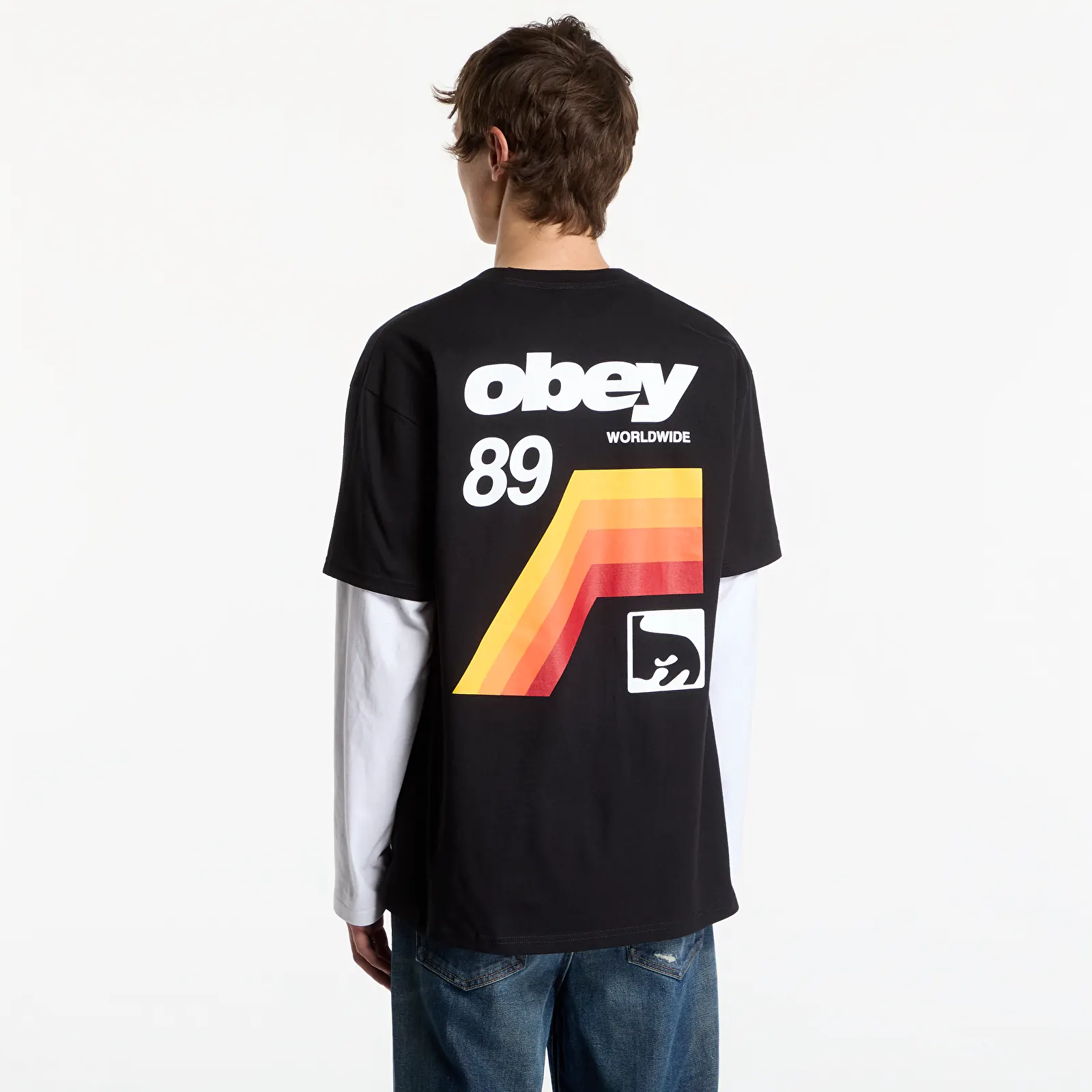 Men's T-shirts Obey VHS Black
