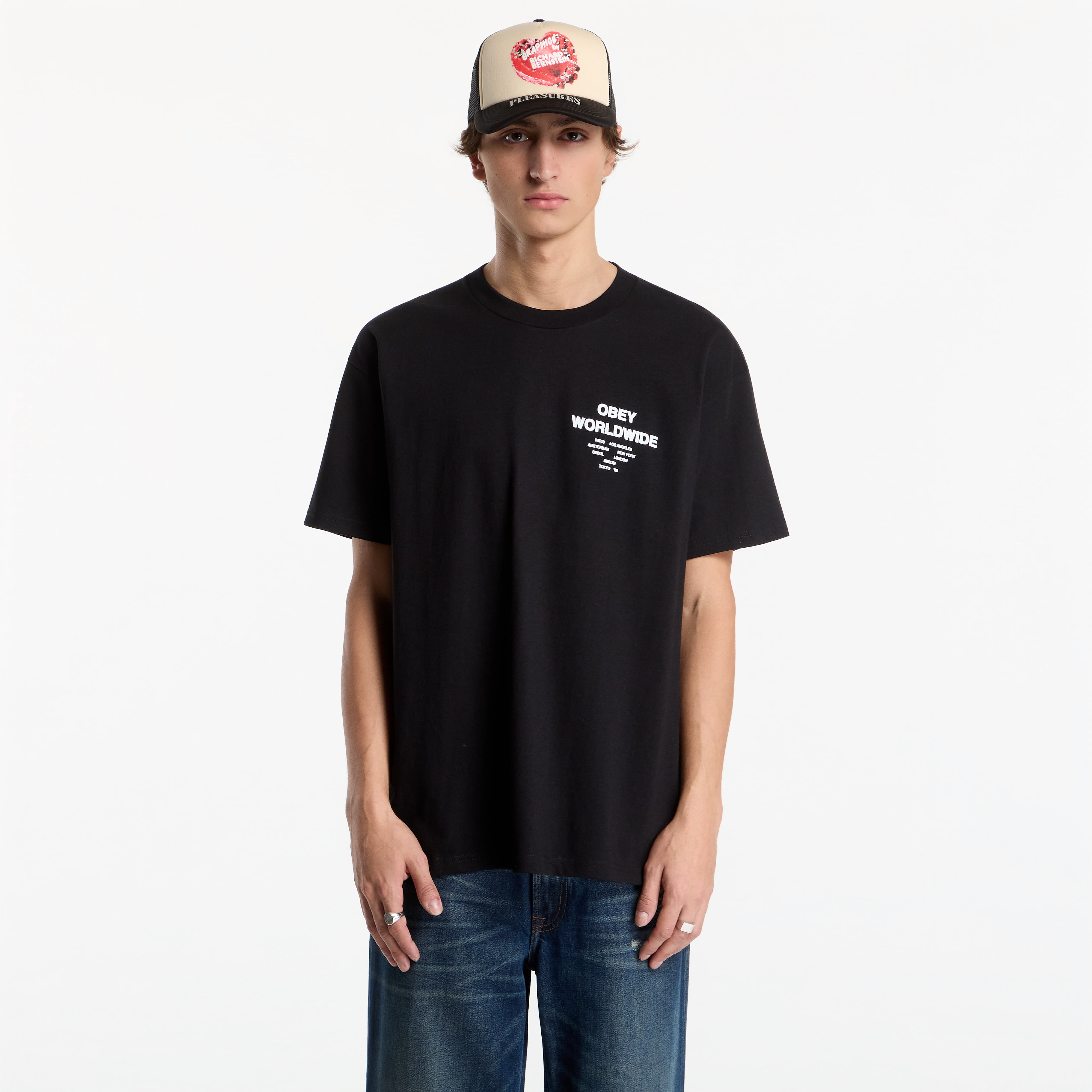 Тениска Obey Angels Above Black L