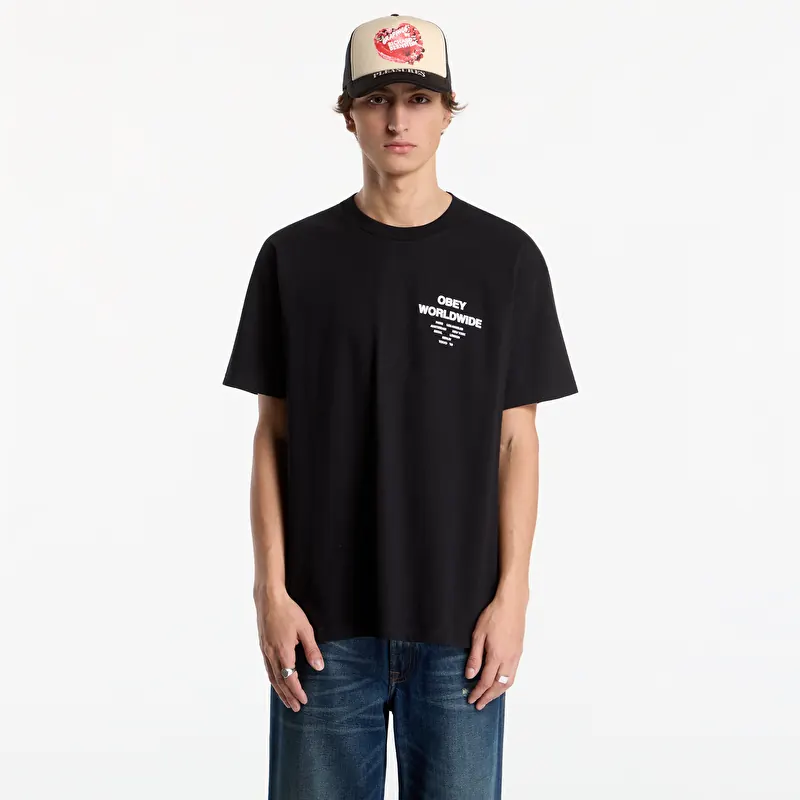 T-shirt Obey Angels Above Black