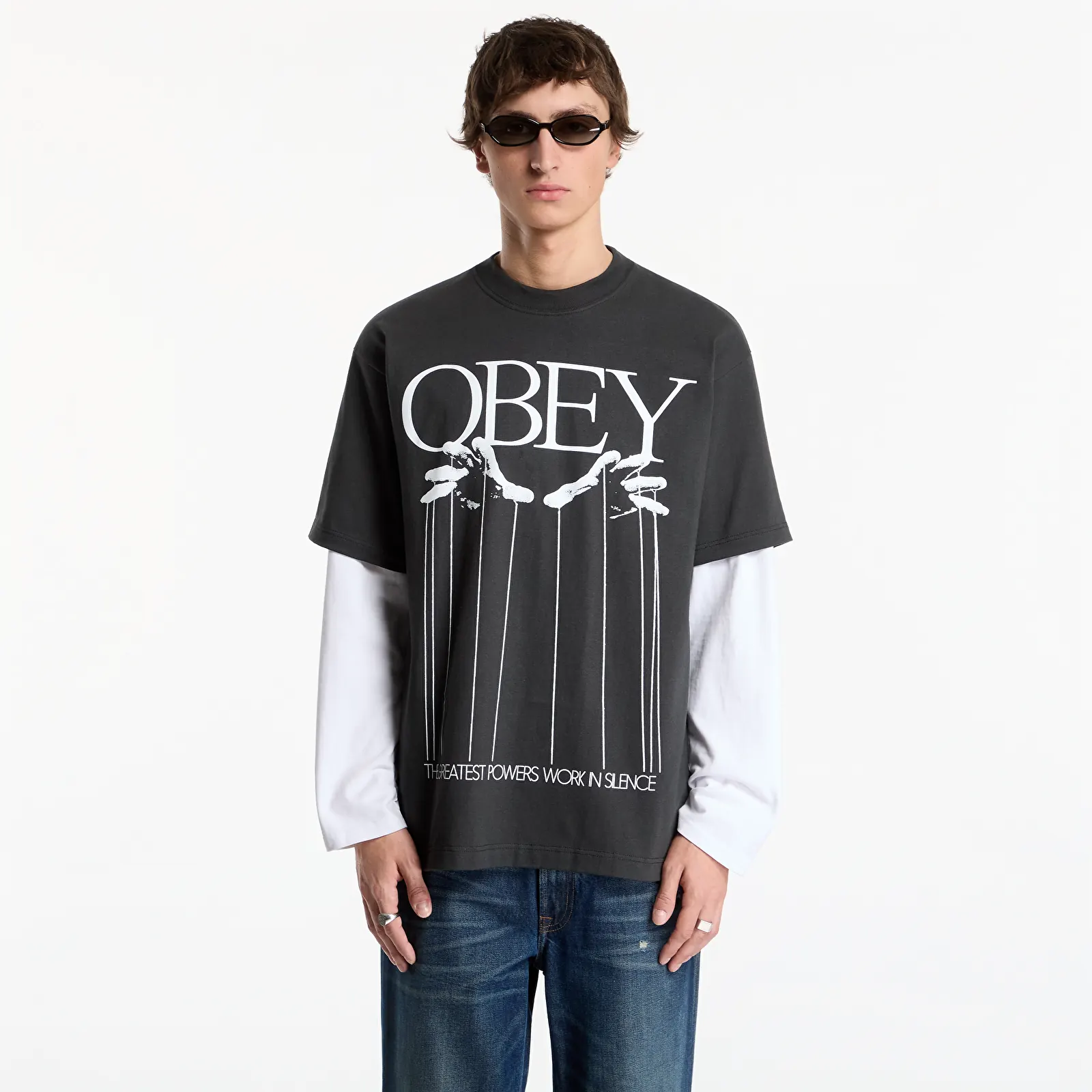Мужские футболки Obey Marionette Vintage Black