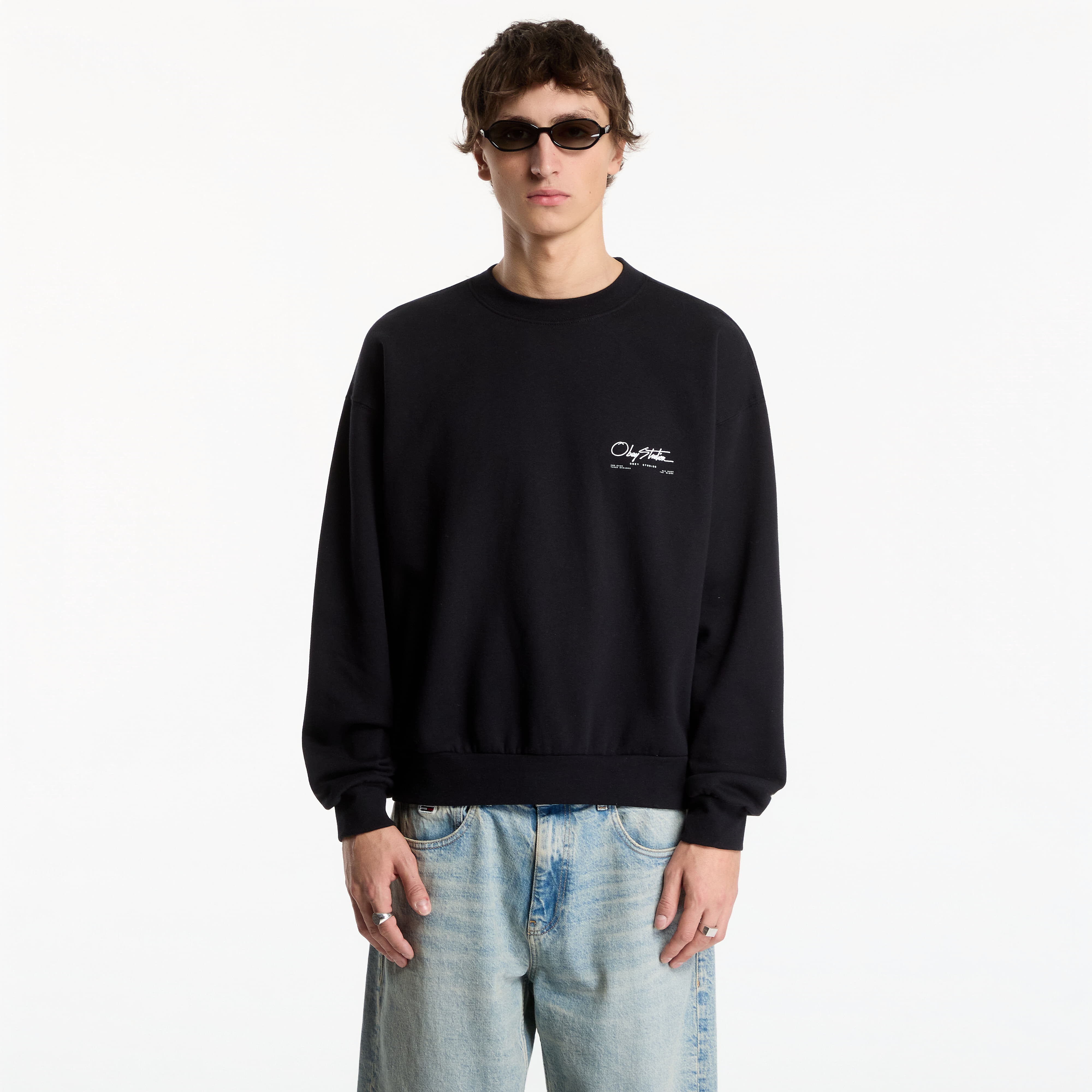 Суитшърт Obey Autograph Crew Black XL