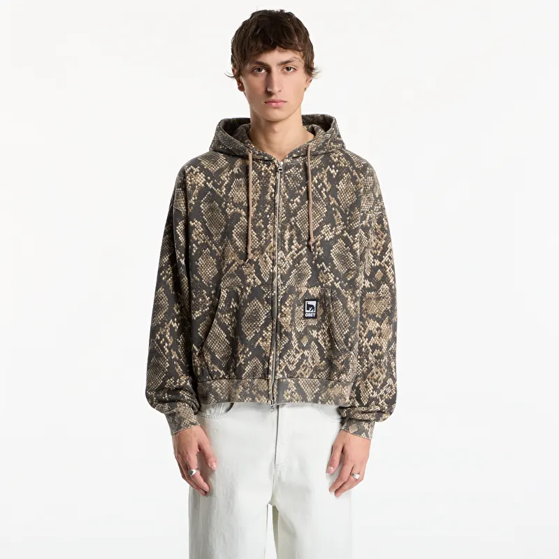 Толстовка Obey Post Zip Hood Dusty Vintage Rattlesnake