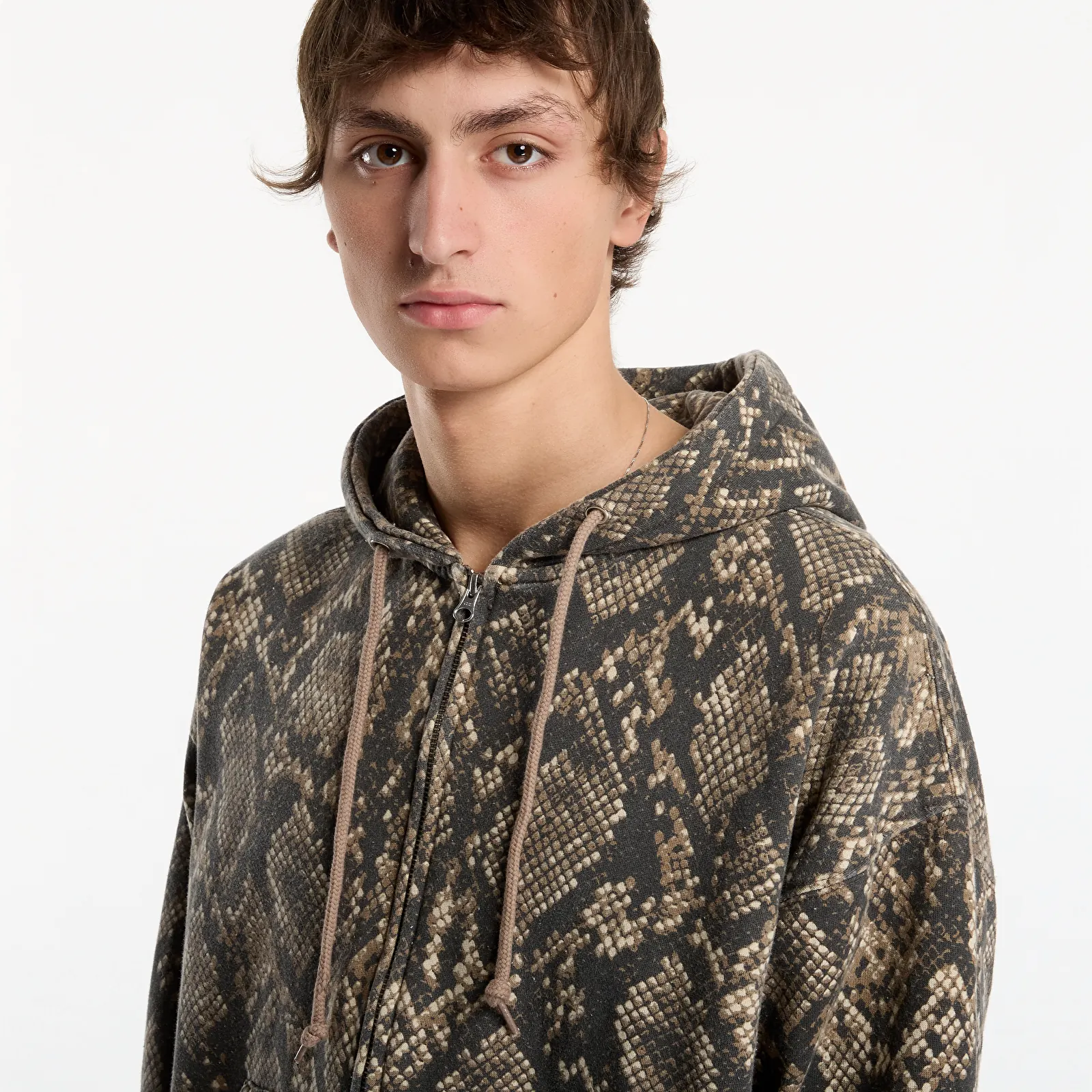 Sweats à capuche homme Obey Post Zip Hood Dusty Vintage Rattlesnake