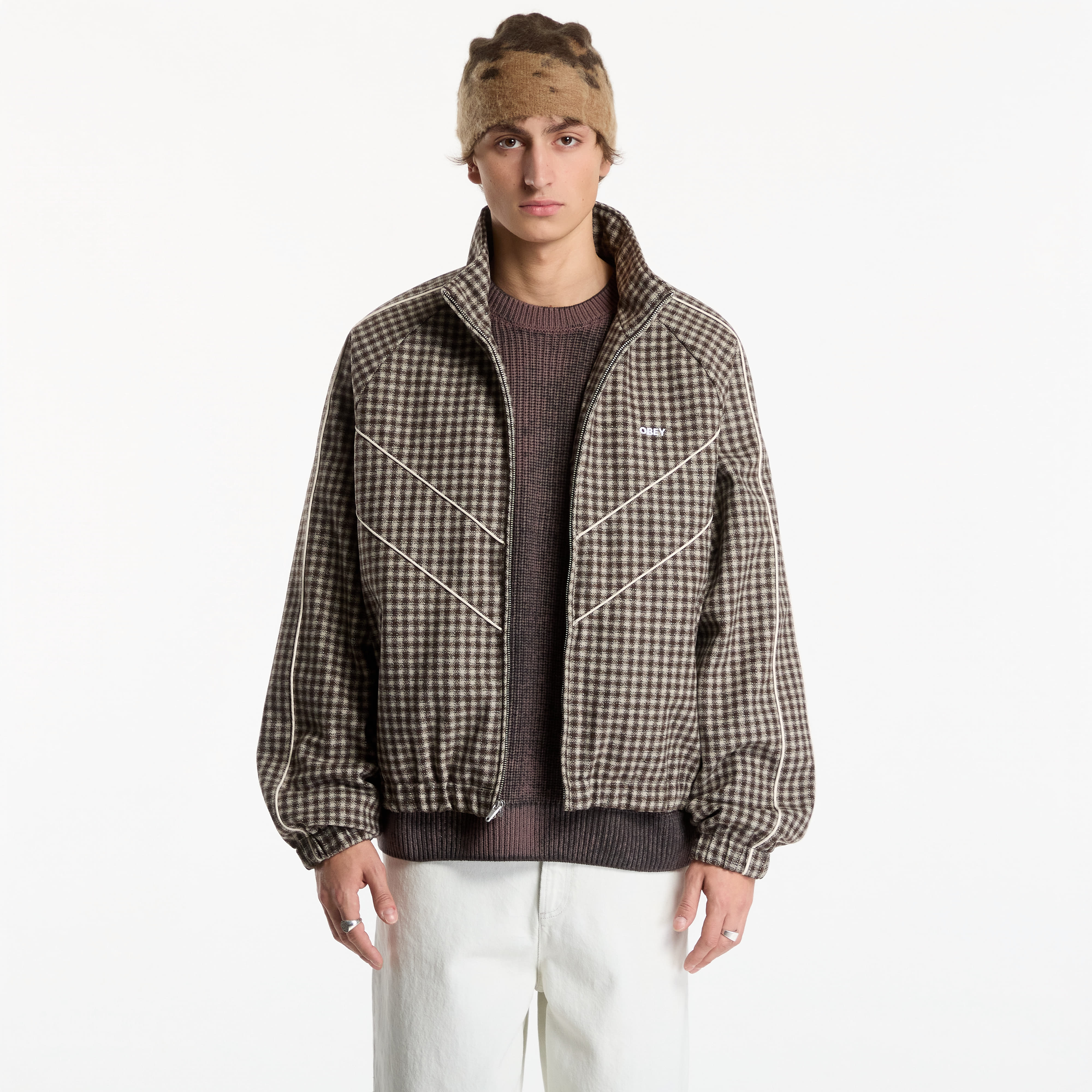 Яке Obey Leisure Training Jacket Abbey Stone Plaid M