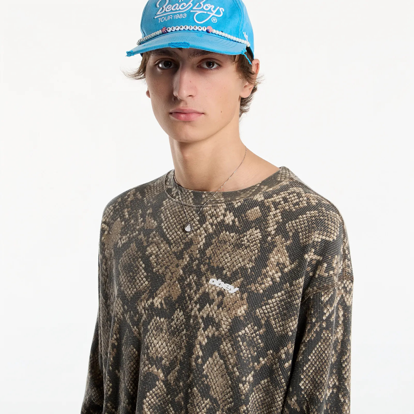 T-skjorter for menn Obey League Thermal Dusty Vintage Rattlesnake