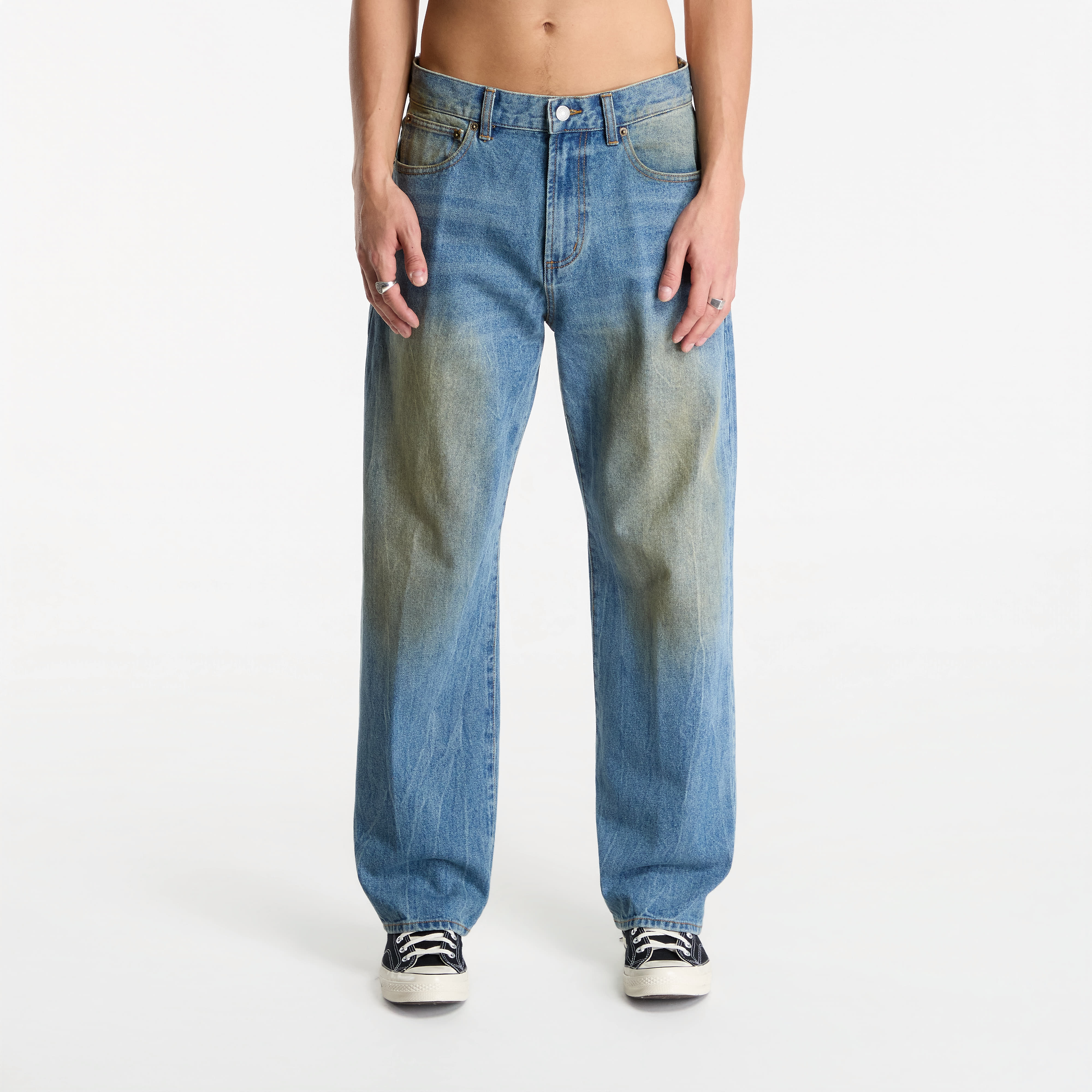 Панталони Obey Nelson Straight Leg Denim Garage Wash Indigo W31
