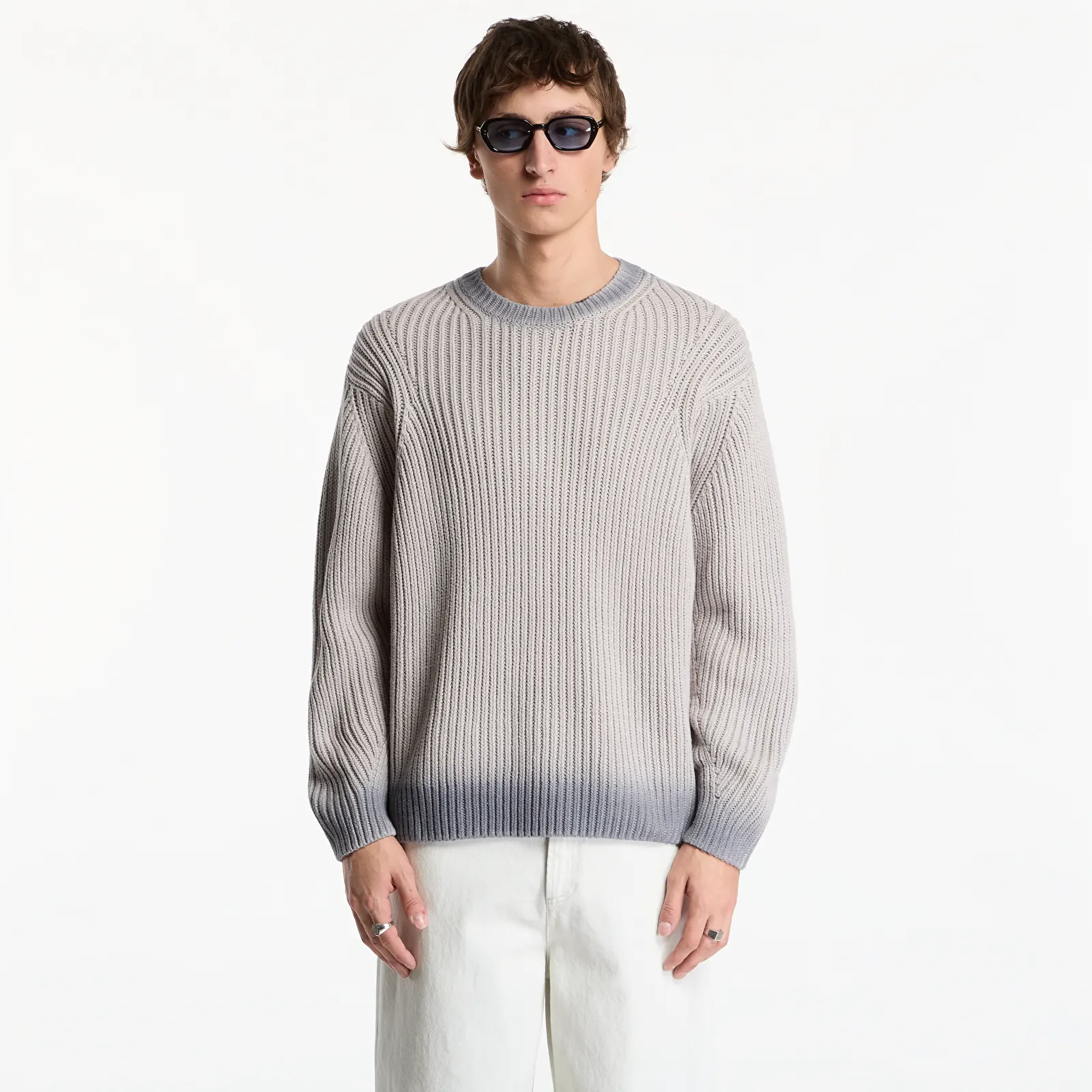 Miesten villapaidat Obey Ian Faded Wash Sweater Grey Faded Wash
