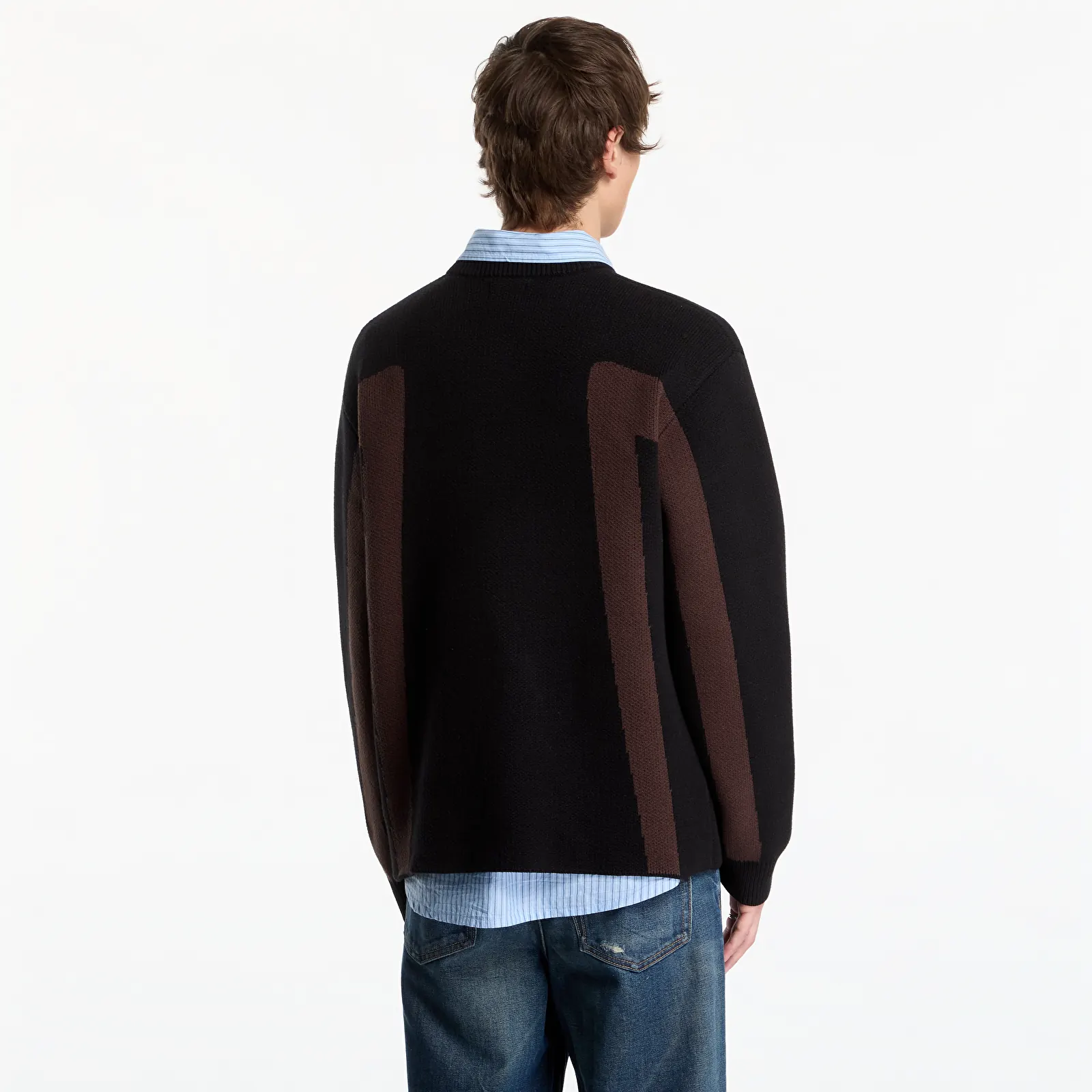 Pánske svetre Obey Brann Sweater Digital Black Multi