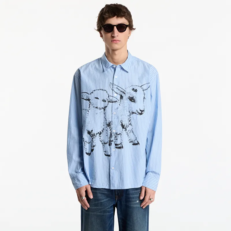 Obey Billy Woven Light Blue Multi