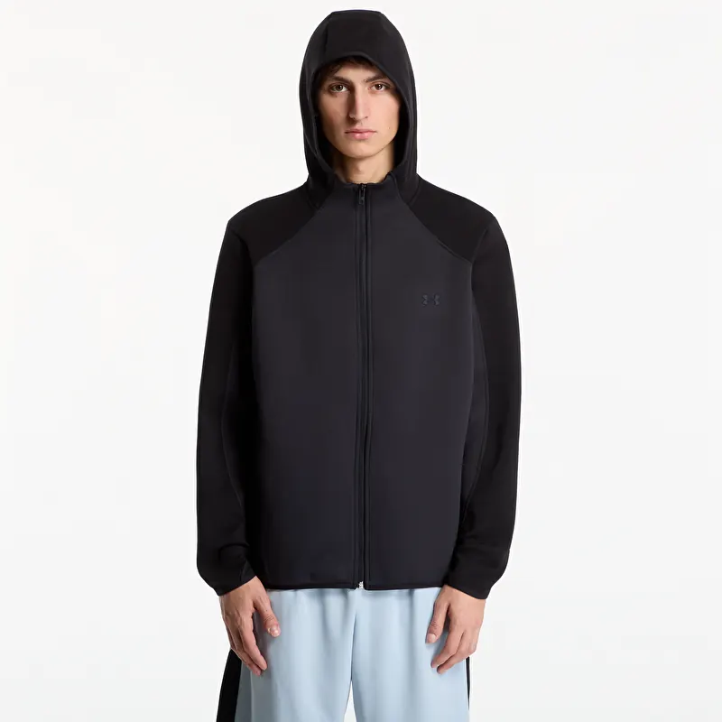 Sweatshirt Under Armour Unstoppable Flc Txtrd FZ Ultimate Black/ Black