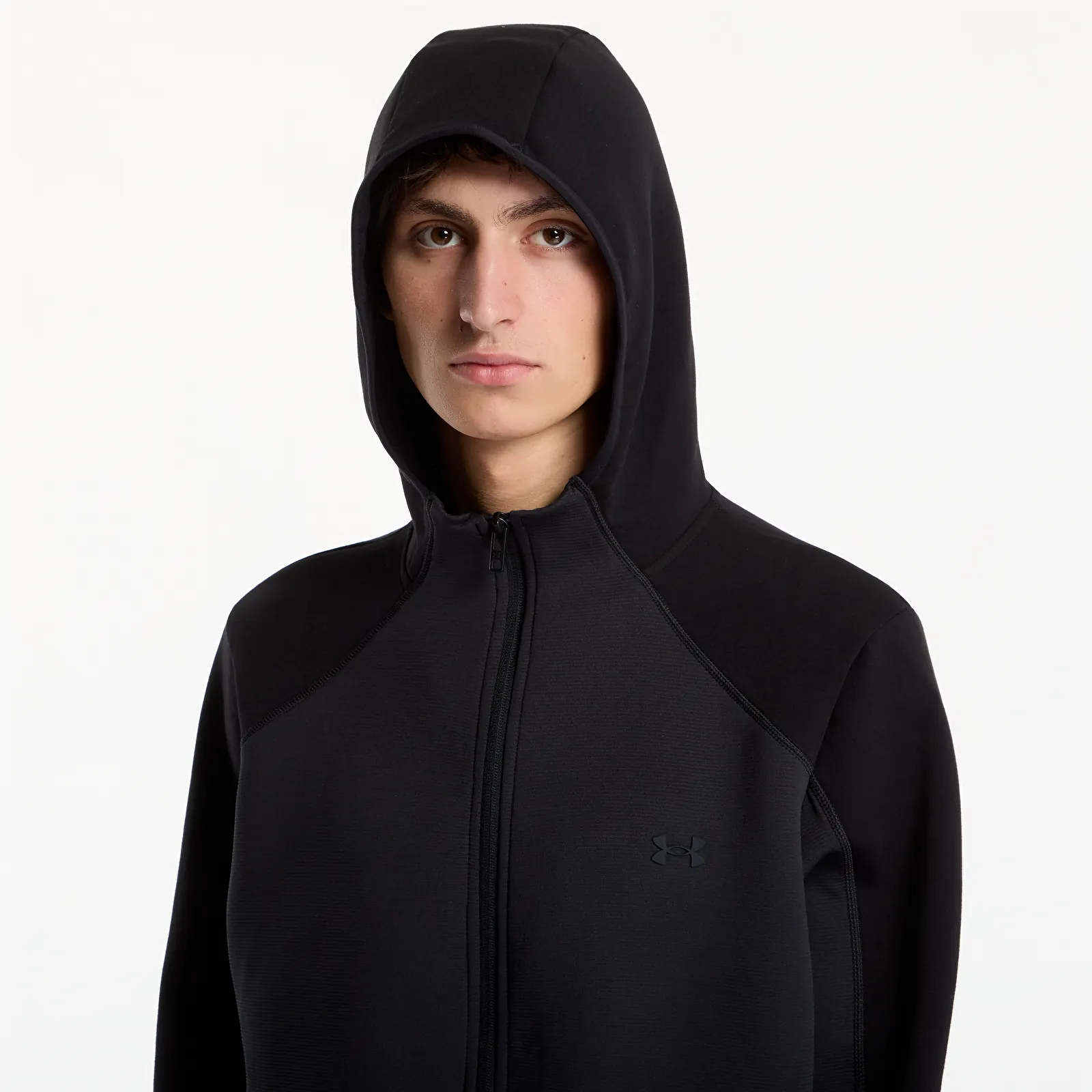 Pánské mikiny Under Armour Unstoppable Flc Txtrd FZ Ultimate Black/ Black