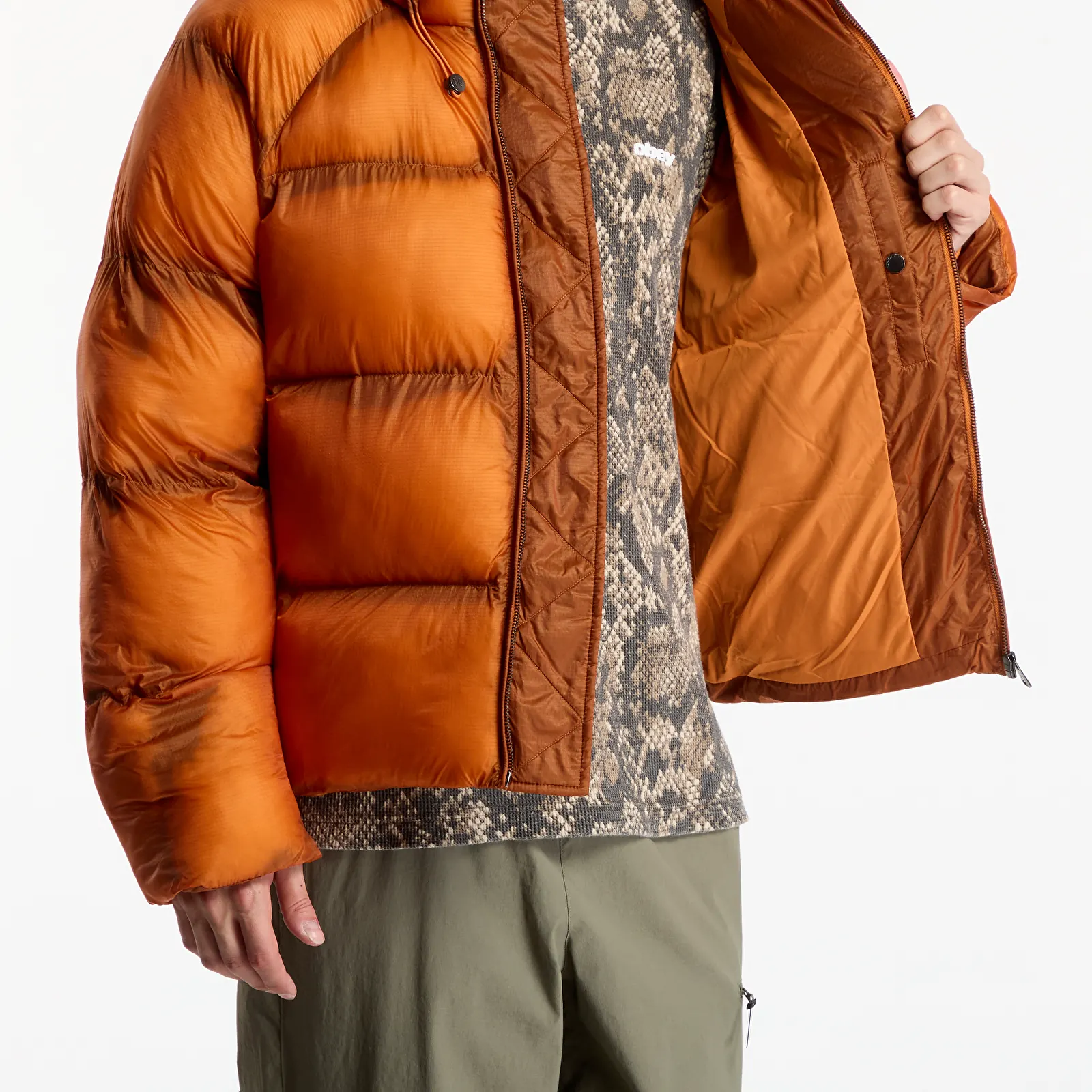 Vīriešu jakas Daily Paper Raglan Sleeve Dias Puffer Jacket Hawaiian Sunset