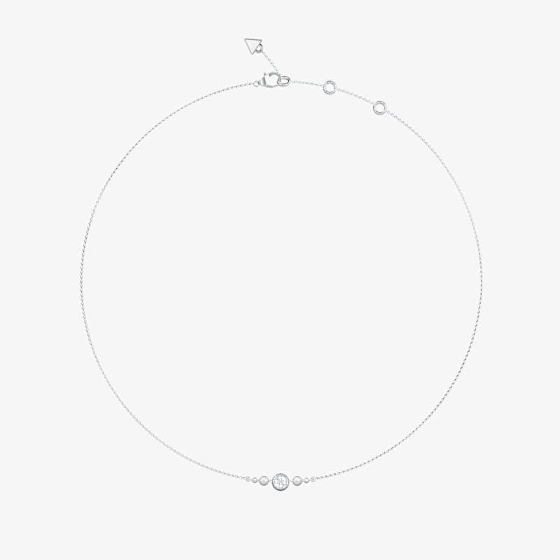 Collar GUESS Tiny Pearly Rhodium