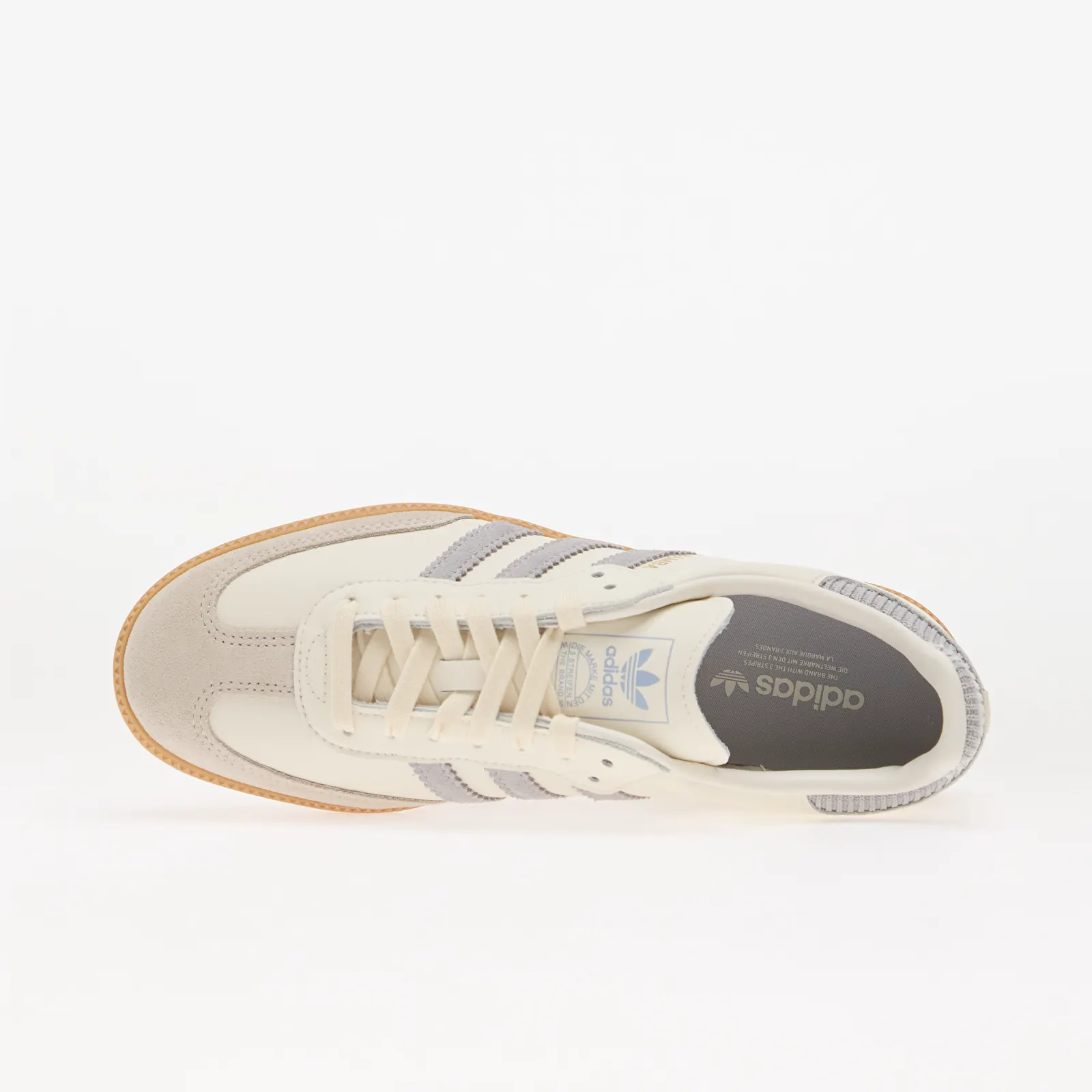 Meeste tossud ja kingad adidas Samba OG Kids Cloud White/ Halo Silver/ Gum