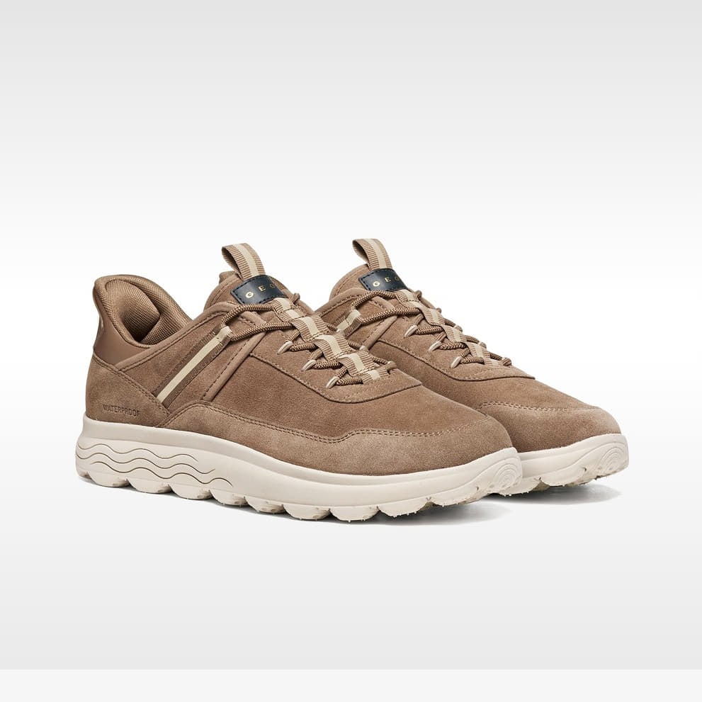 Férfi sneakerek Geox Spherica Plus Wpf Dark Brown