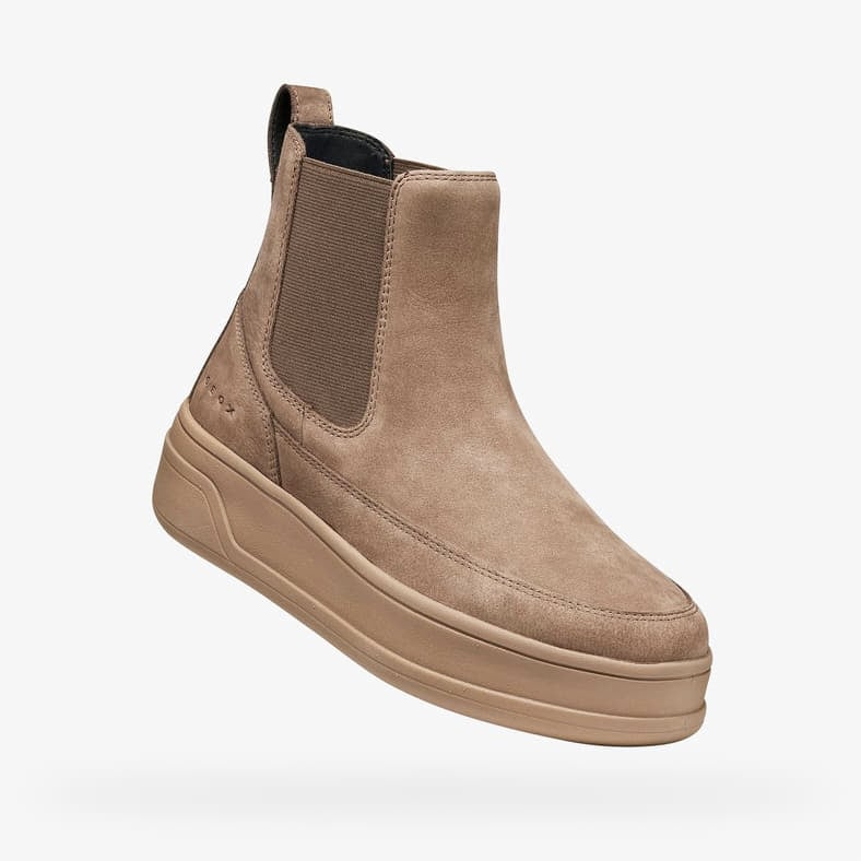 Moteriški batai Geox Spherica Ecub-2 Dark Brown
