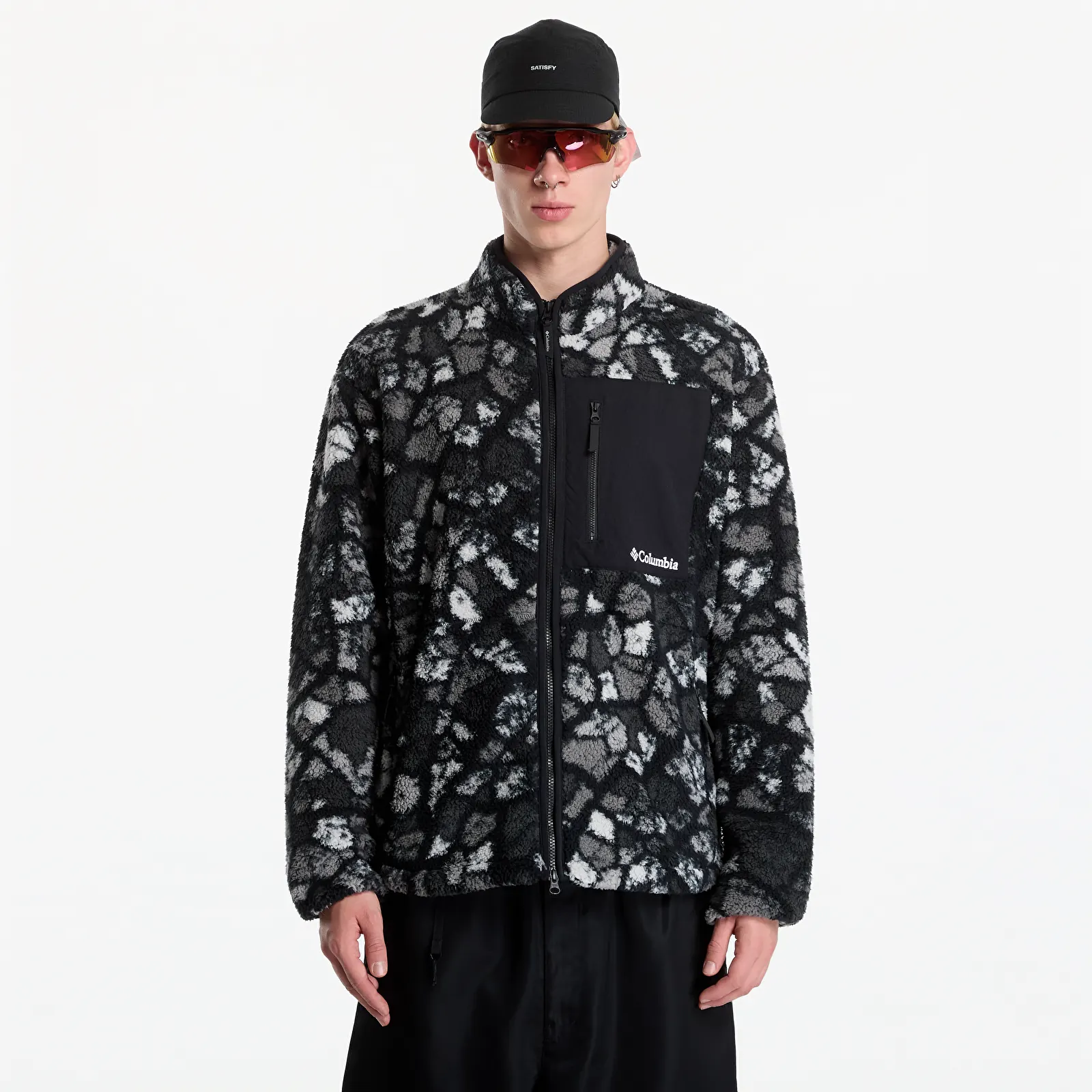 Herren-Sweatshirts Columbia Mou/tain™ Printed Fleece Black Broken Ro