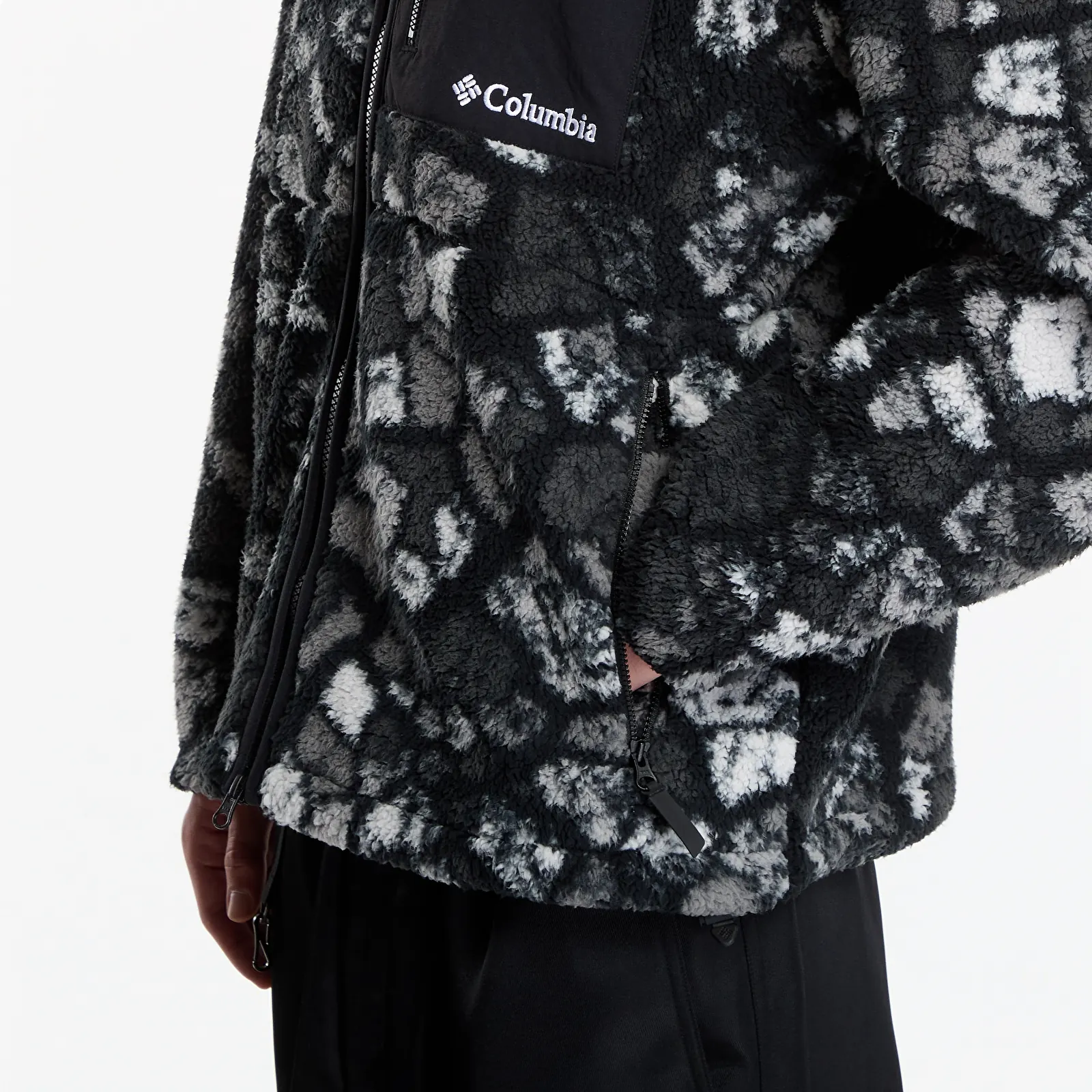 Herren-Sweatshirts Columbia Mou/tain™ Printed Fleece Black Broken Ro