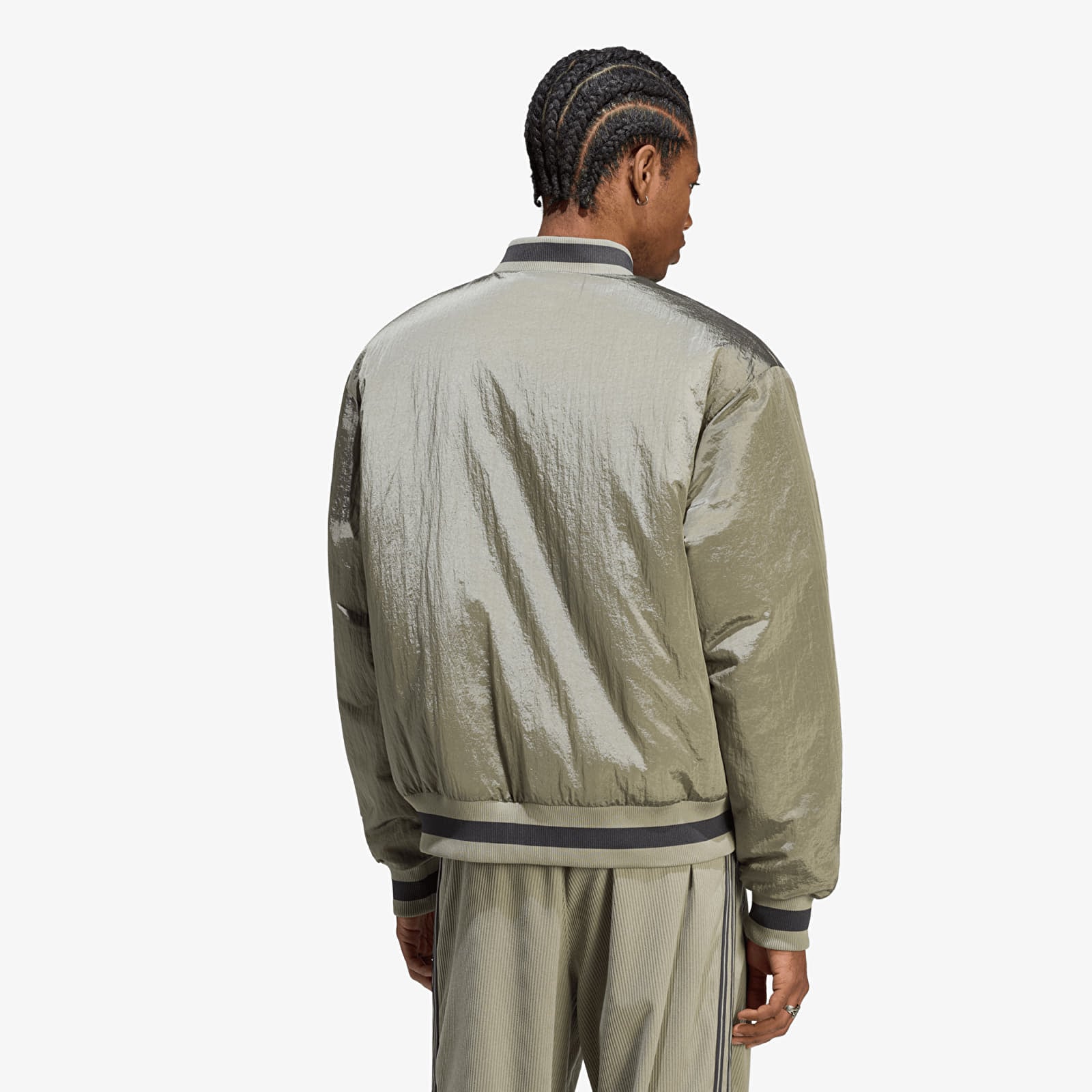 Casacos de homem adidas Shiny Originals Bomber Jacket Silver Pebble