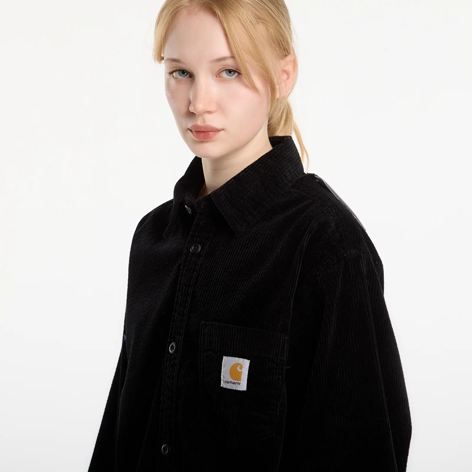 Skjorter for menn Carhartt WIP L/S Loyde Shirt Black Rinsed