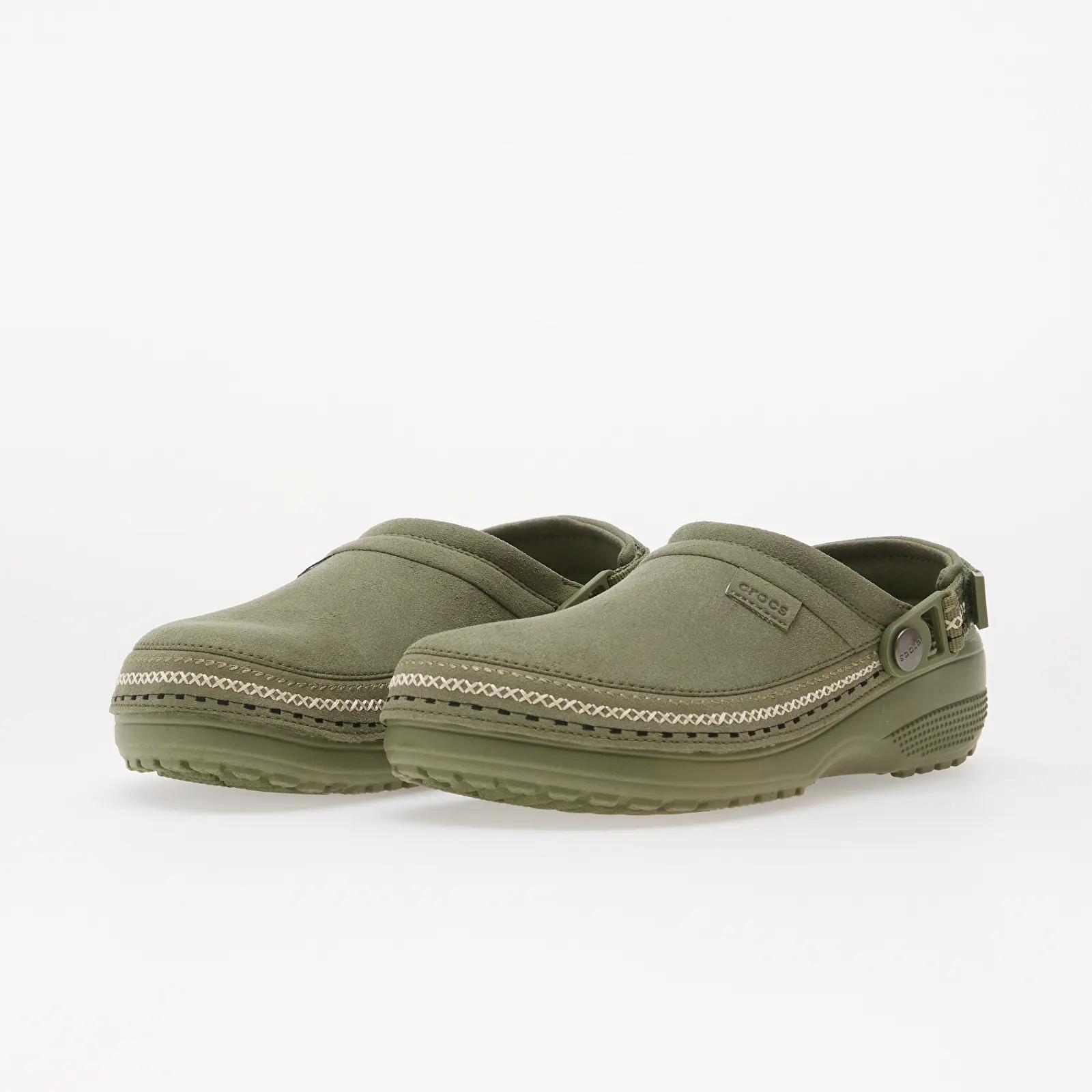 Pánské pantofle Crocs Classic Crafted Vegan Suede Stitch Cargo