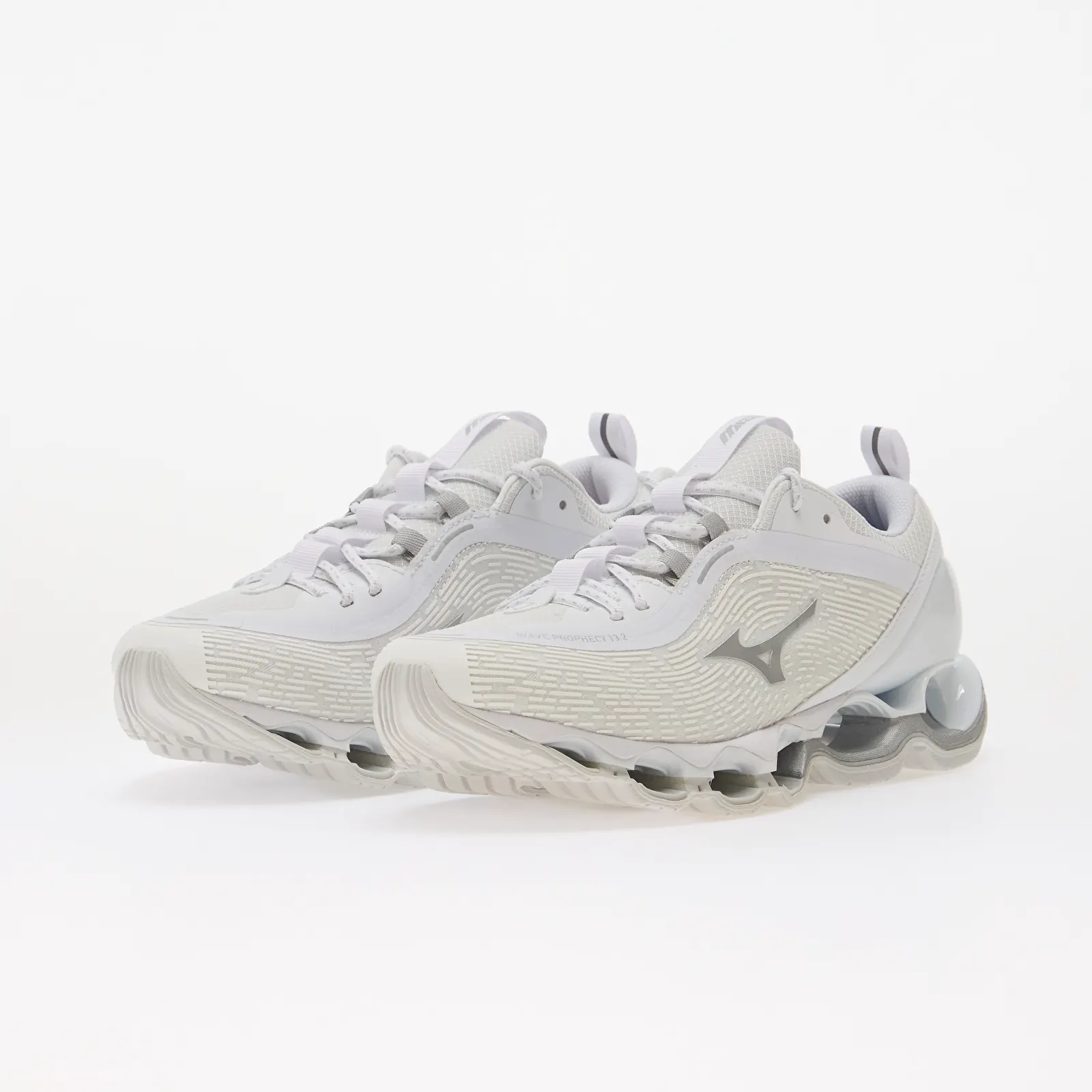 Ténis para homem Mizuno Wave Prophecy 13.2 White/ Silver/ Harbor Mist