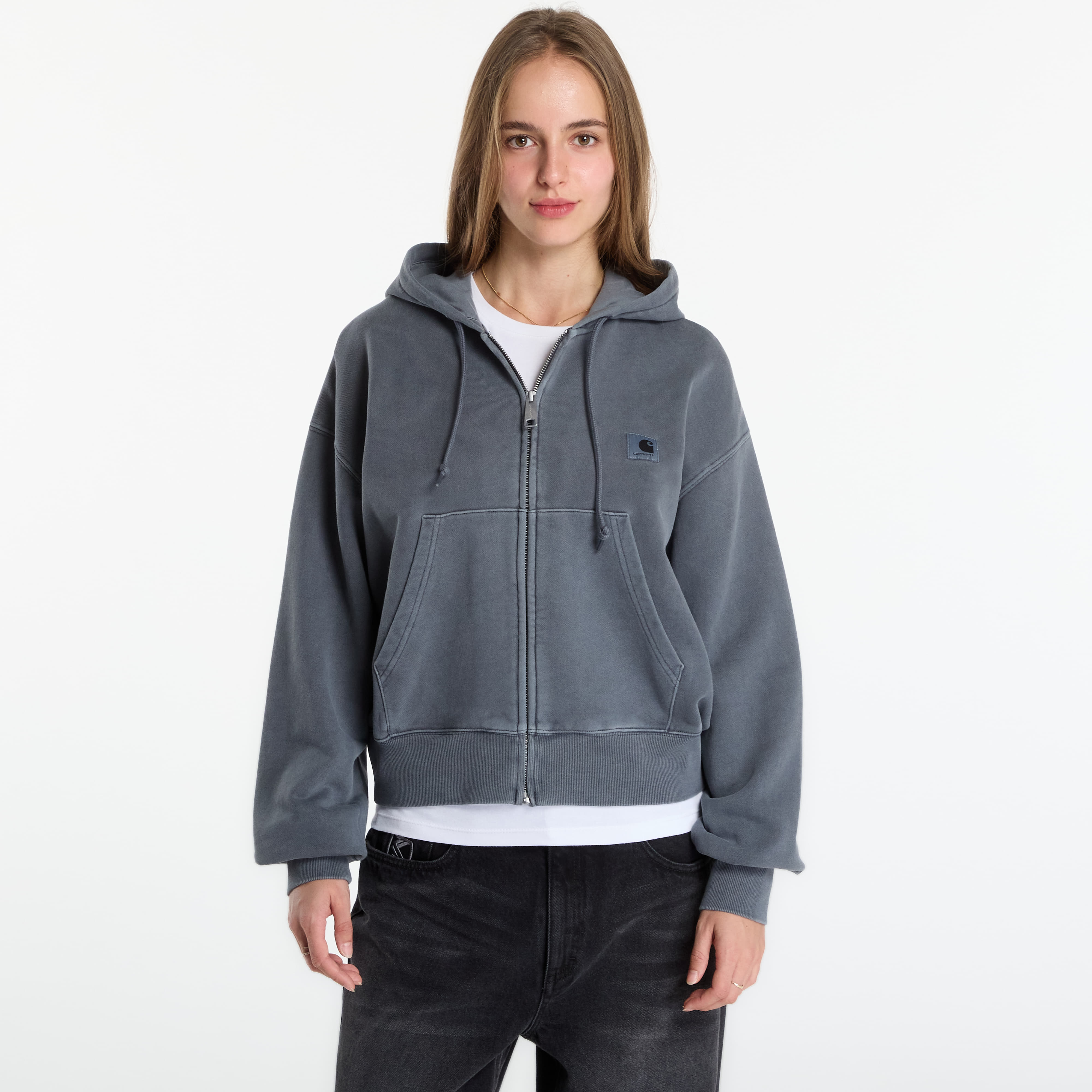 Суитшърт Carhartt WIP W' Hooded Nelson Jacket Styx XS