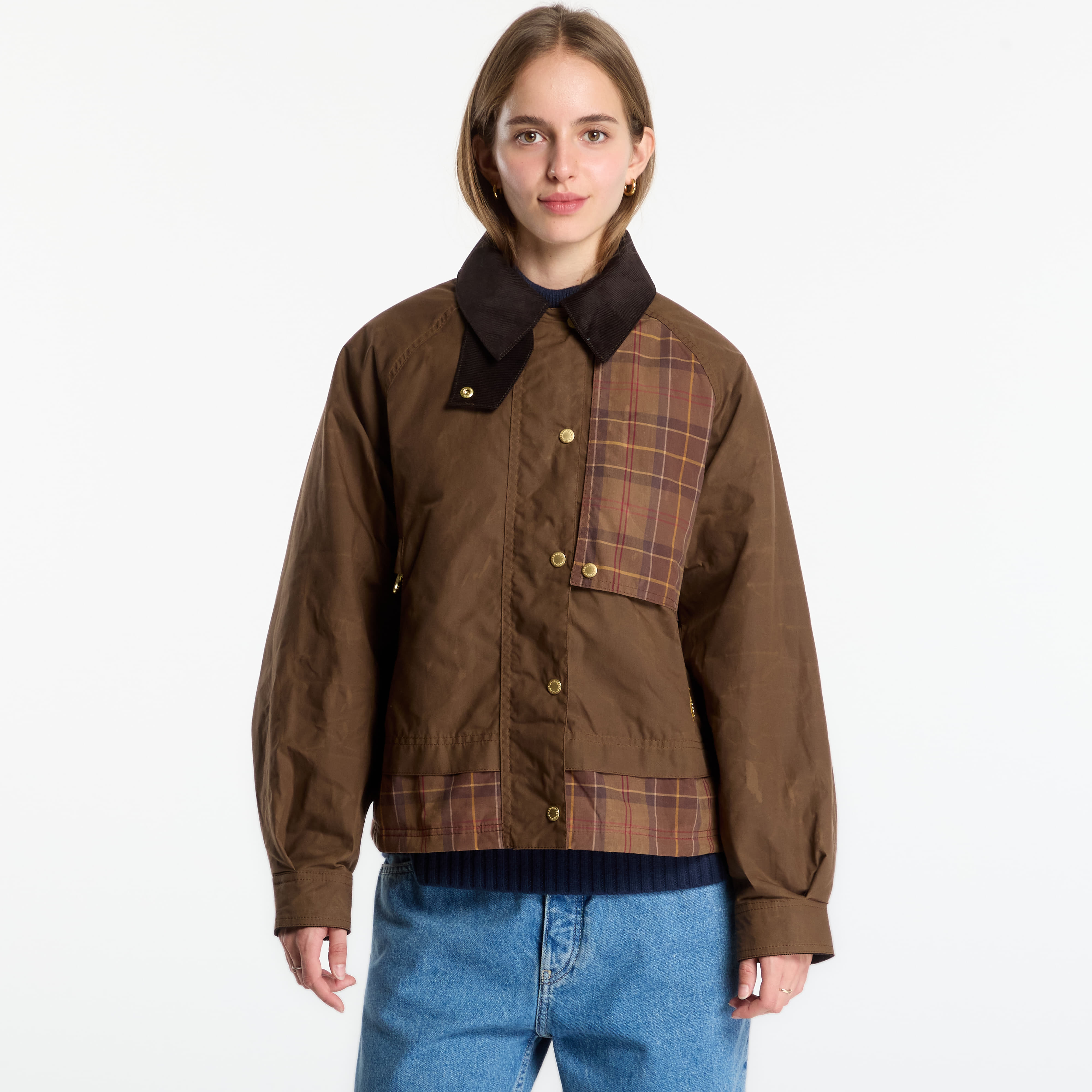 Bunda Barbour Truro Casual Jacket Bark/ Muted/ Mixed Tartan S
