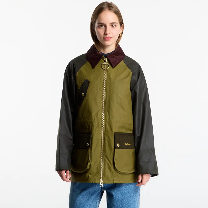 Jas Barbour Treeton Wax Jacket Golden Olive/ Fern/ Ancient