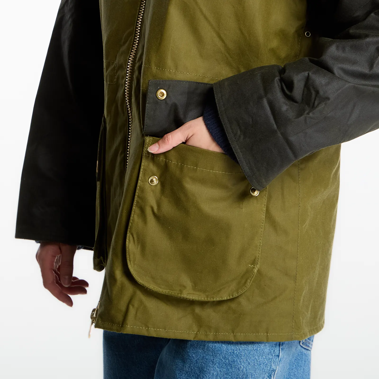 Jacken Barbour Treeton Wax Jacket Golden Olive/ Fern/ Ancient
