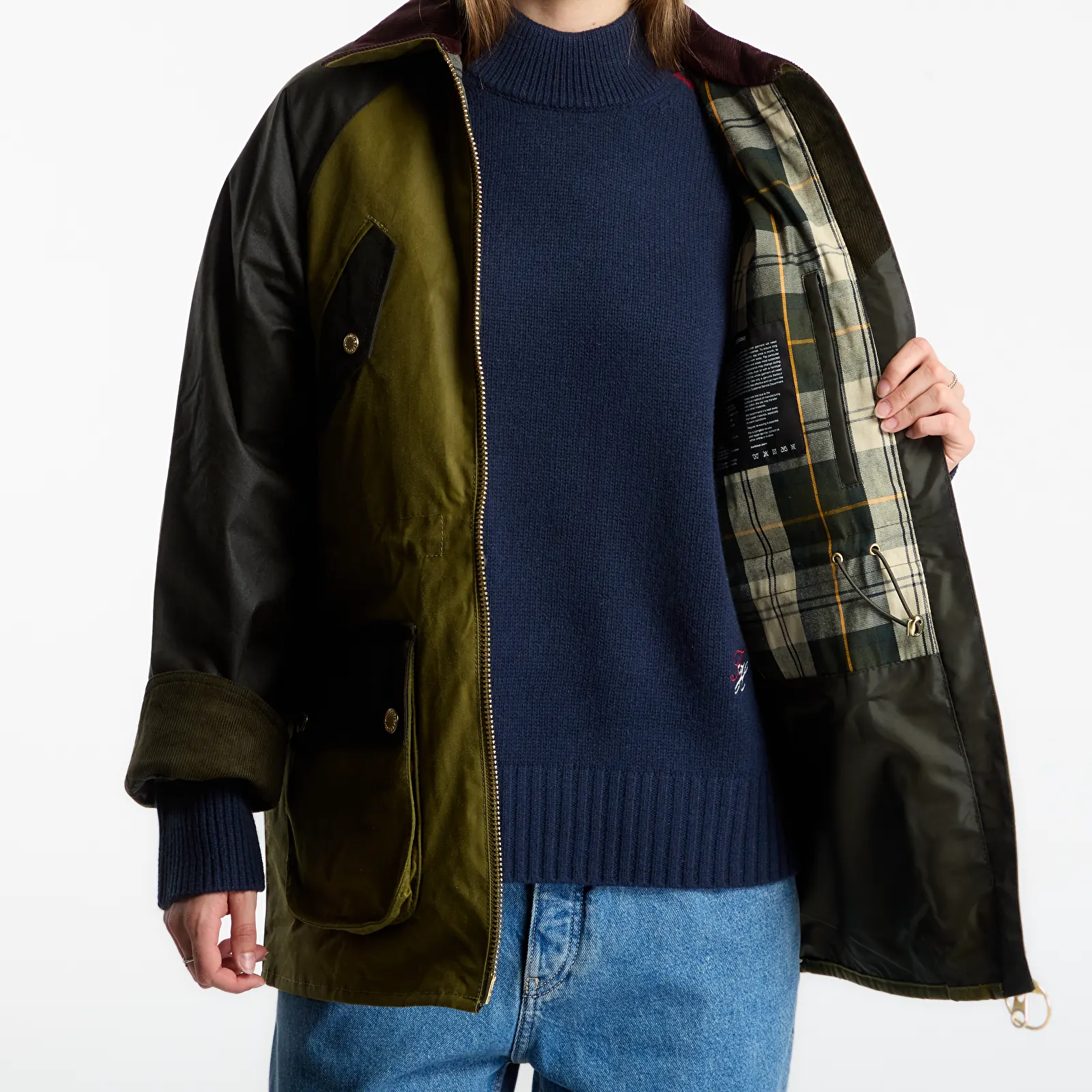 Jacken Barbour Treeton Wax Jacket Golden Olive/ Fern/ Ancient