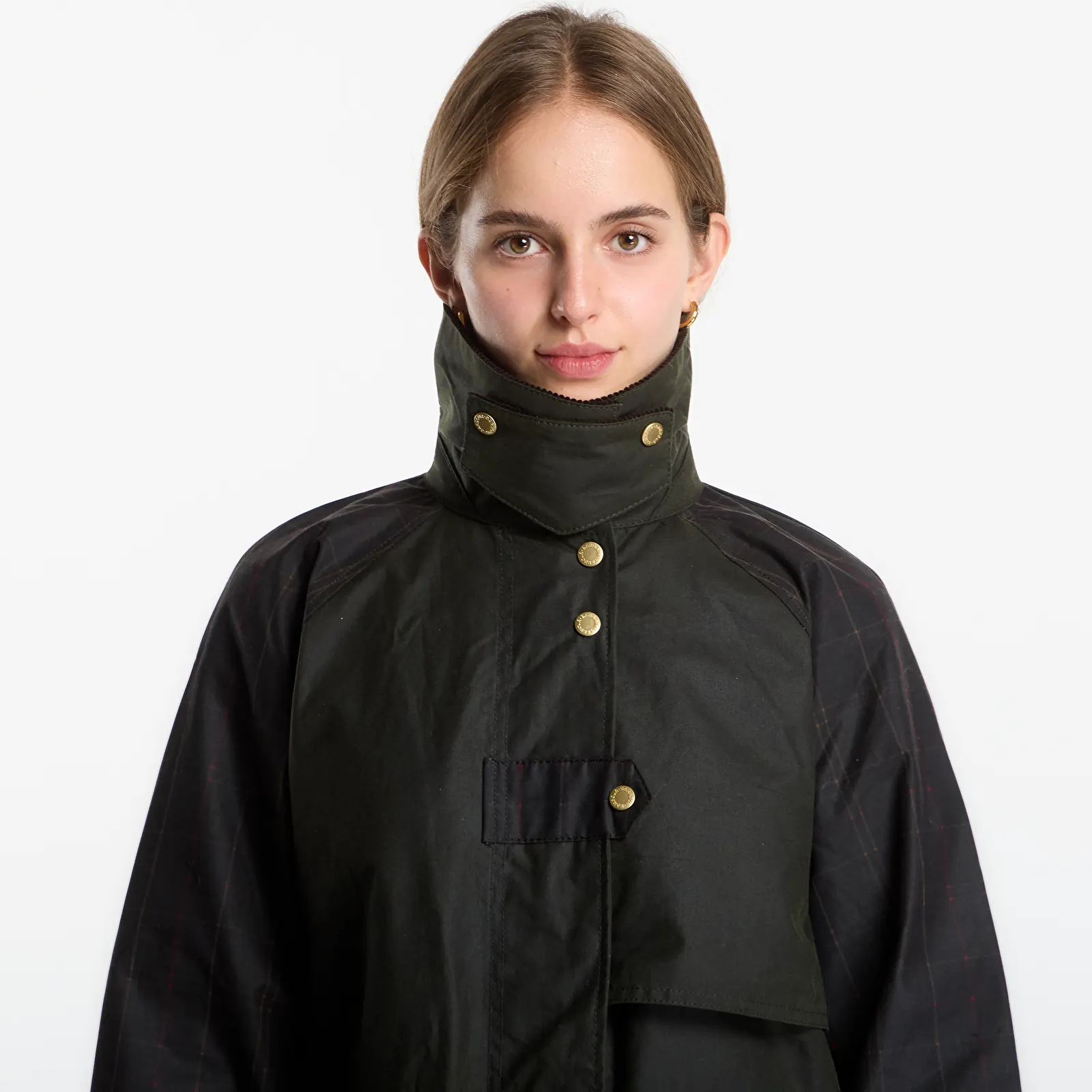 Jacken Barbour Checked Kirklees Wax Jacket Fern/ Classic/ Shadow Classic