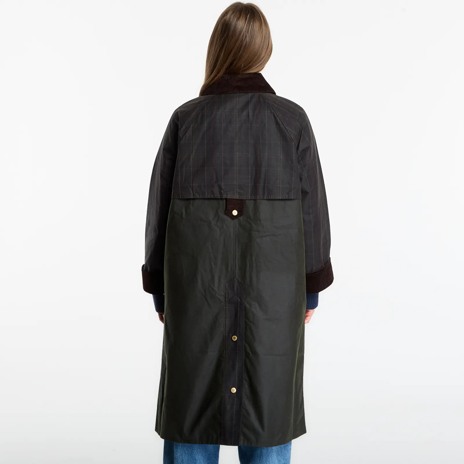 Jacken Barbour Checked Kirklees Wax Jacket Fern/ Classic/ Shadow Classic