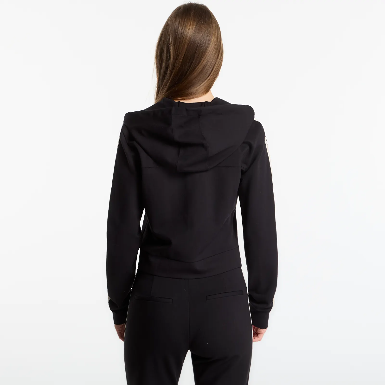 Hanorace GUESS Fausta Full Zip Hoodie Jet Black