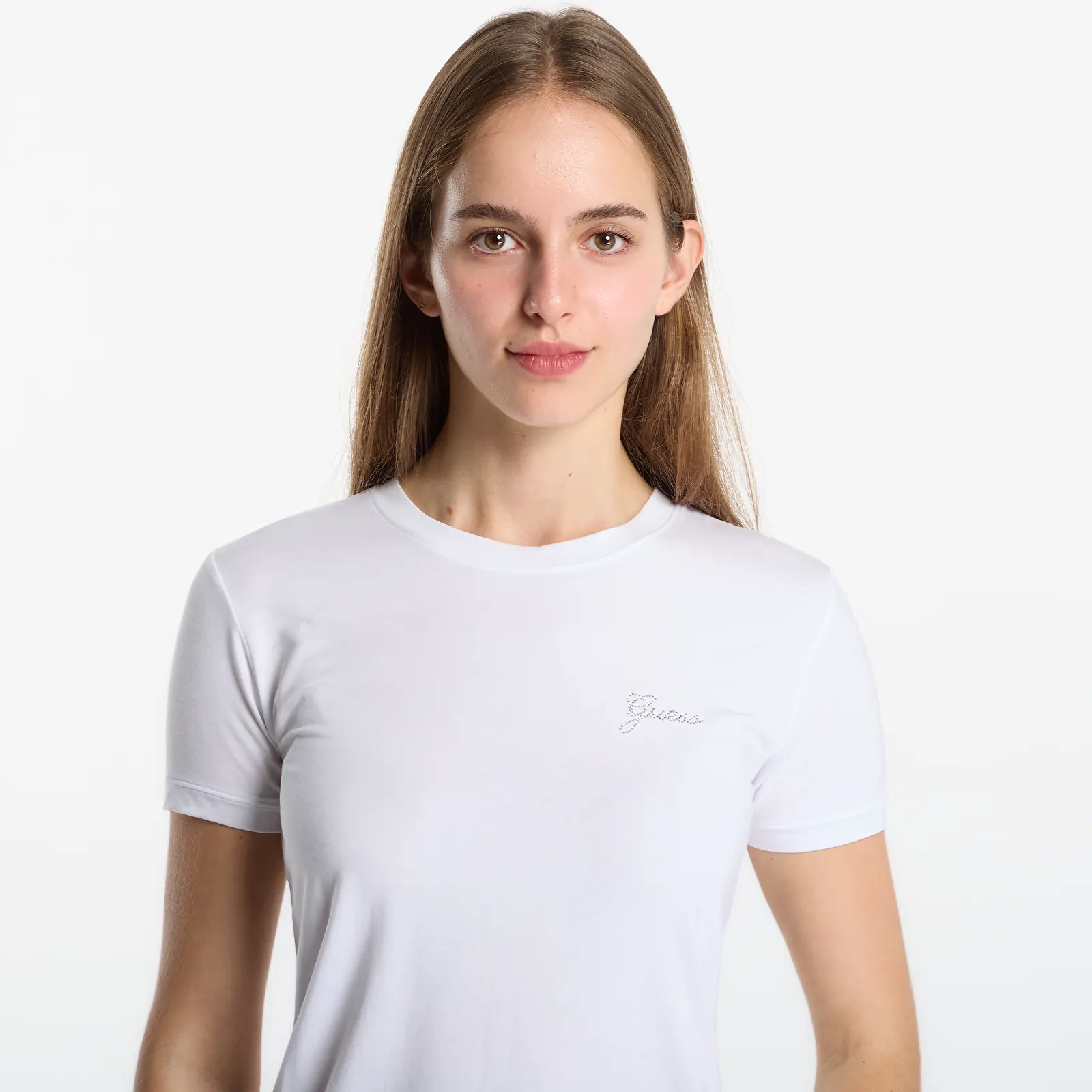 Tricouri  Guess Jeans New Ss Cn Mini Logo Tee Pure White