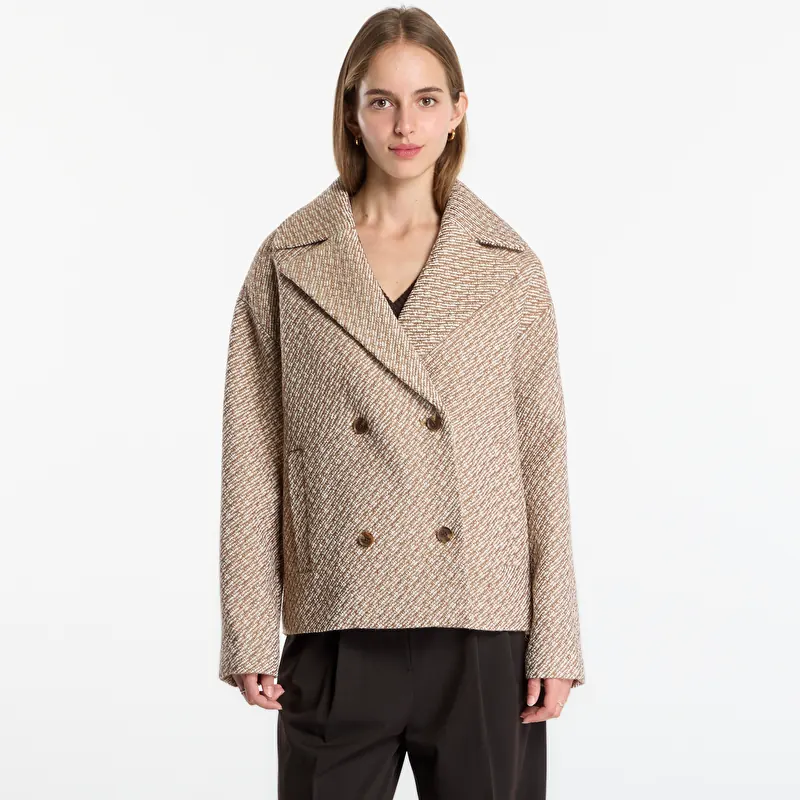 Calvin Klein Relaxed Short Peacoat Executive Brown Ground/ Tofu Twill