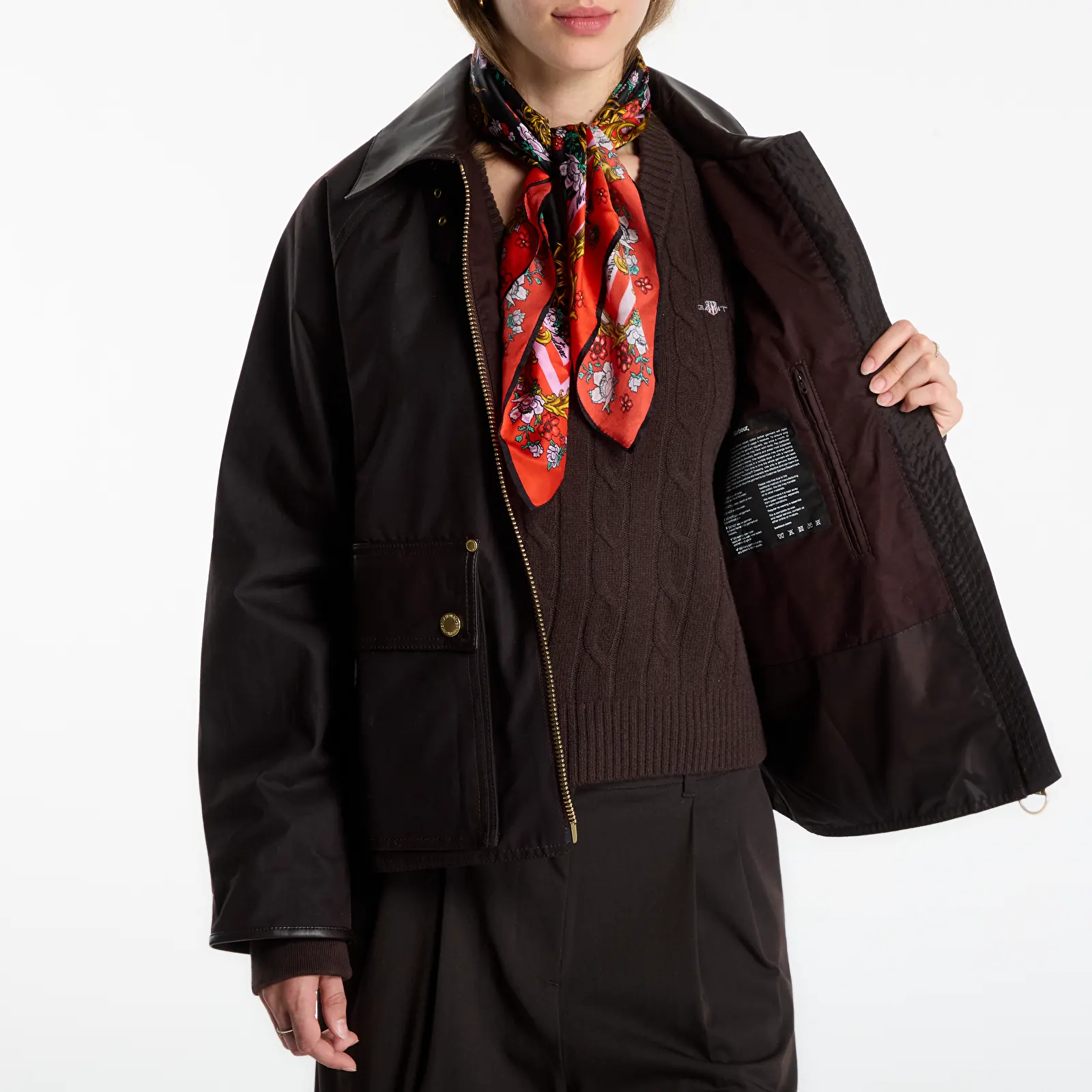 Vestes  Barbour B.Intl Donnington Wax Jacket Rustic/ Truffle Northumberland Check
