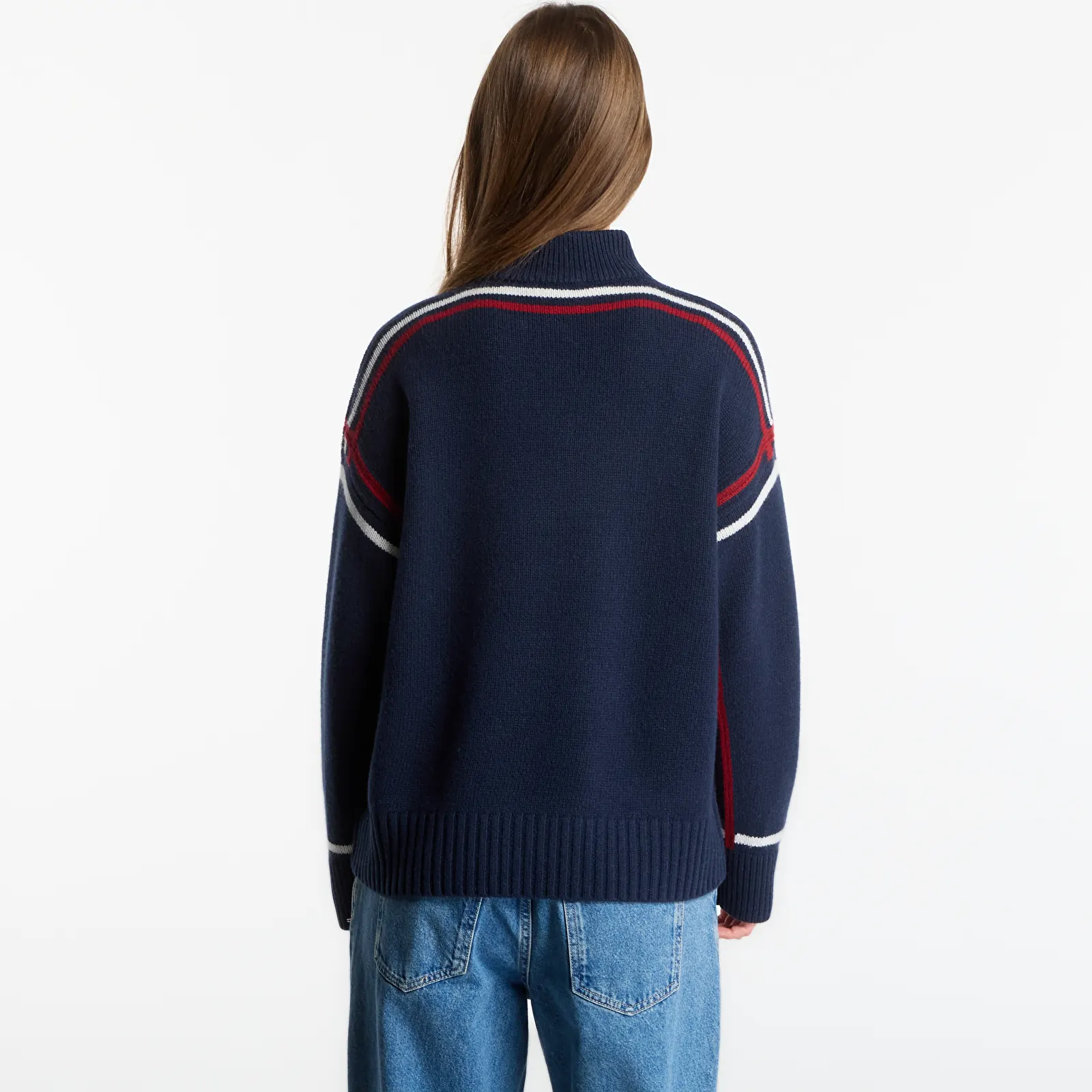 Suéteres Tommy Hilfiger Rwb Mk-Nk Rlx Fit Sweater Dark Blue
