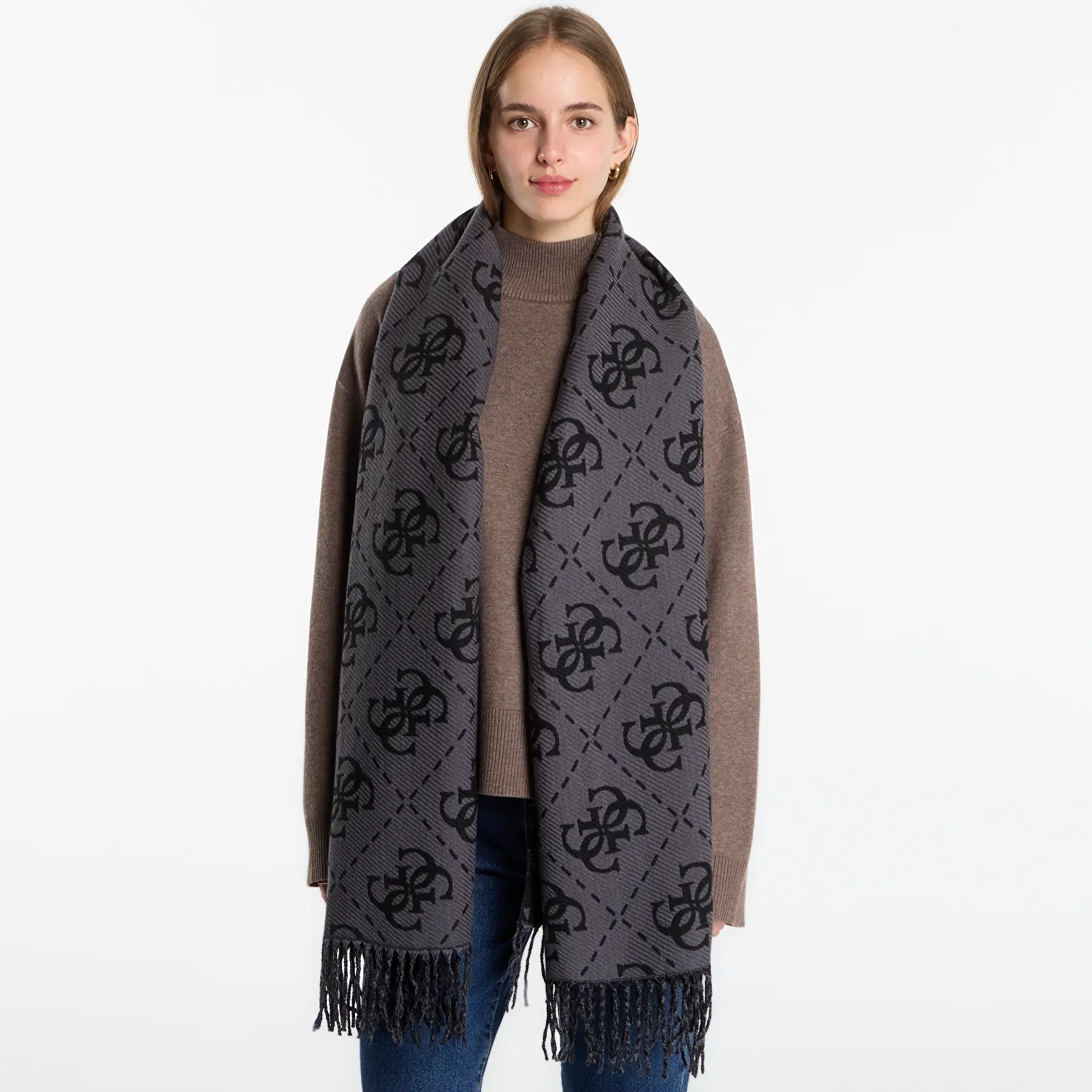 Bufanda GUESS Scarf Coal Logo