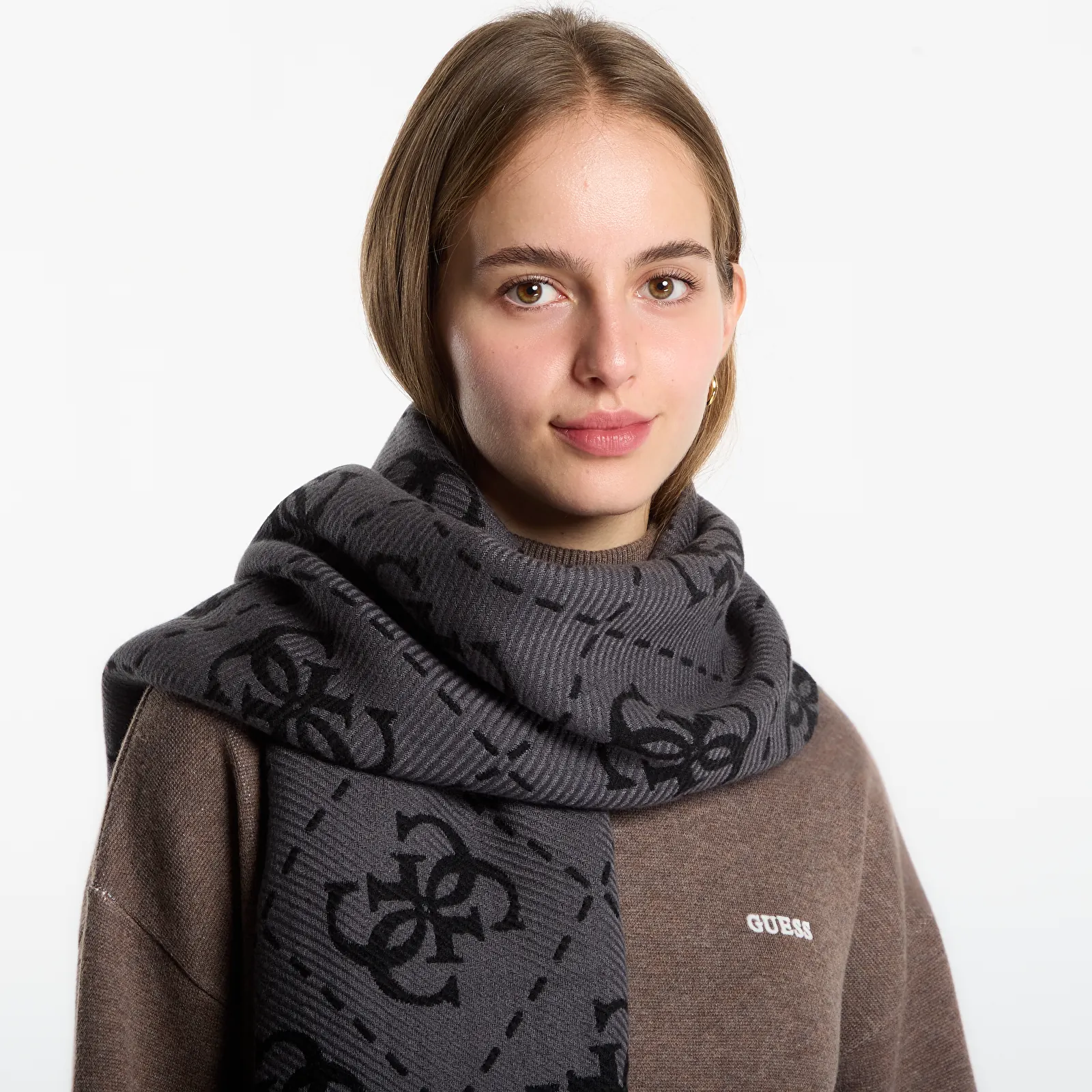 Bufanda GUESS Scarf Coal Logo