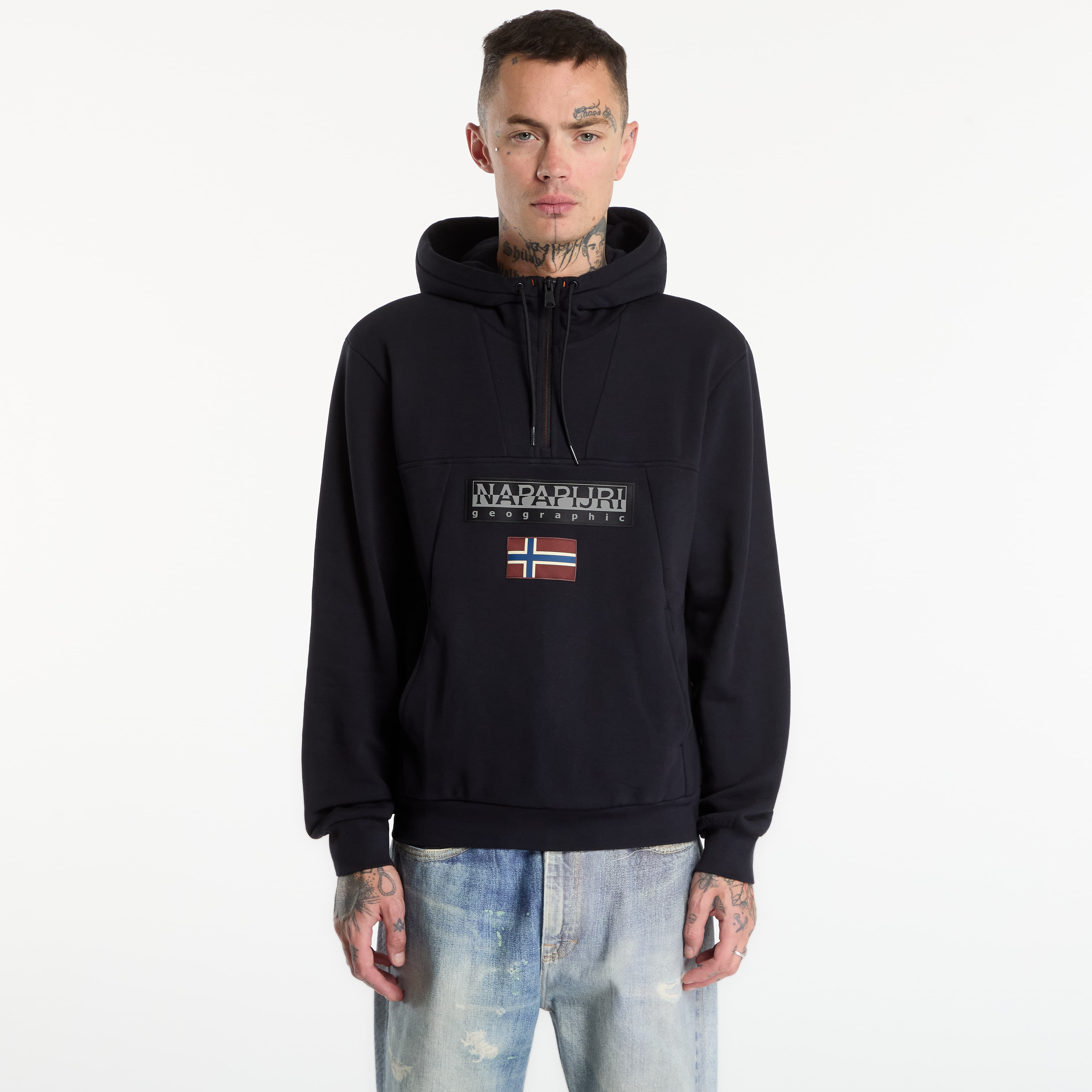 Суитшърт Napapijri Burgee Half-Zip Hoodie 2.0 Black S