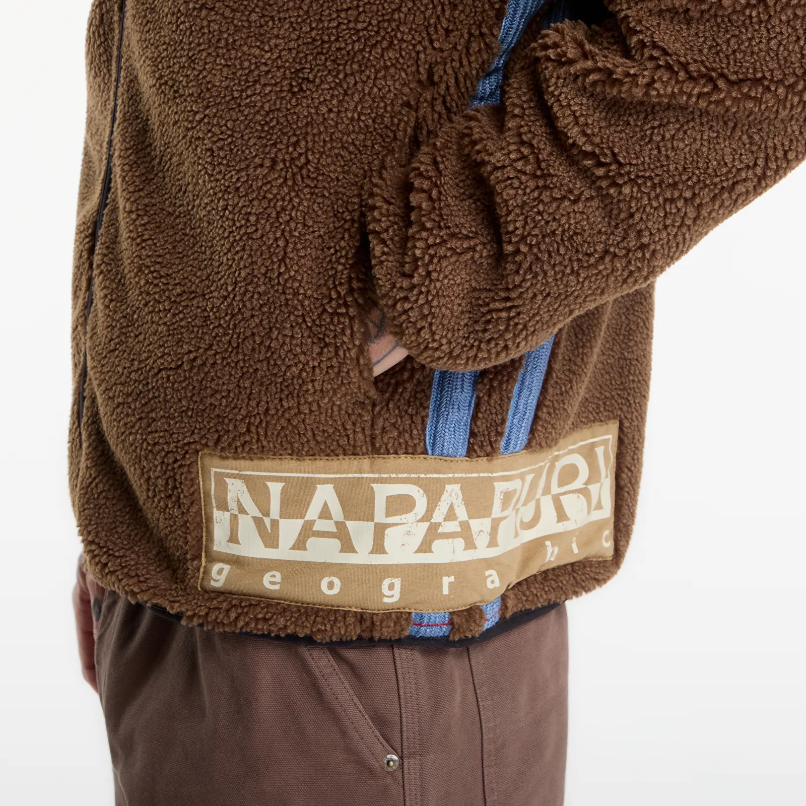 Férfi kapucnis pulcsik Napapijri T-Archive Fleece Full-Zip Demitasse