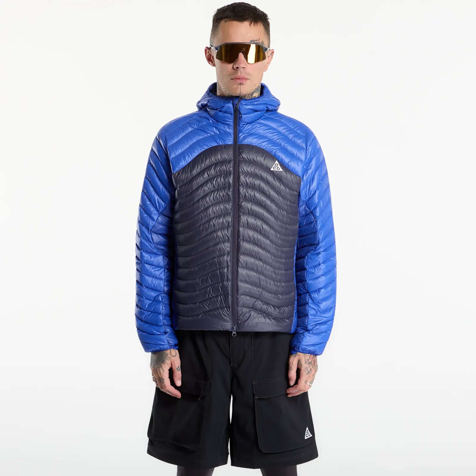 Dunjakker for menn Nike ACG Lava Flow Therma-FIT ADV Ultralight Down Jacket Old Royal/ Gridiron/ Summit White