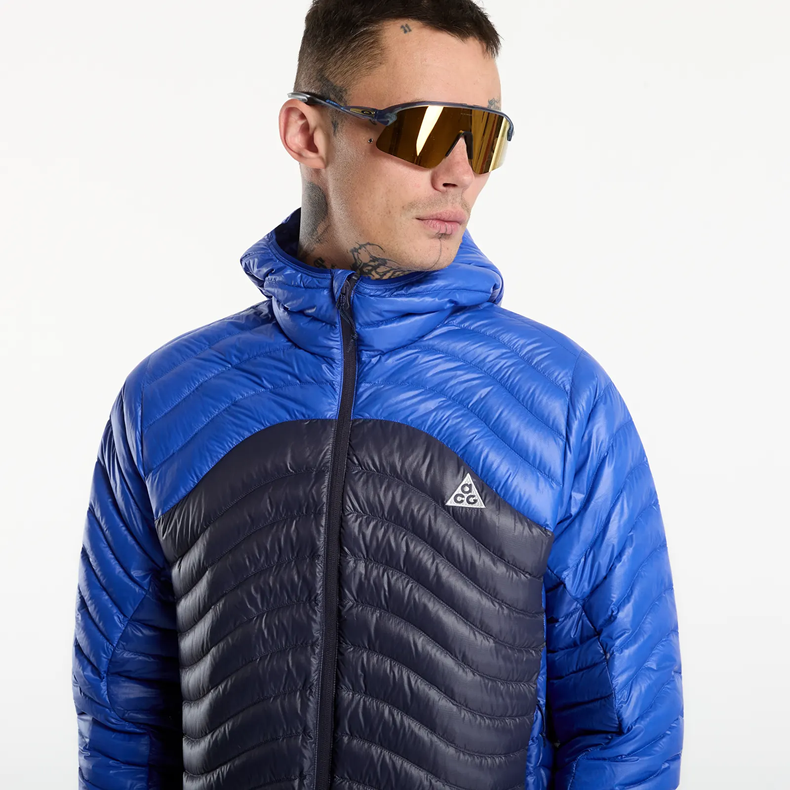 Dunjakker for menn Nike ACG Lava Flow Therma-FIT ADV Ultralight Down Jacket Old Royal/ Gridiron/ Summit White