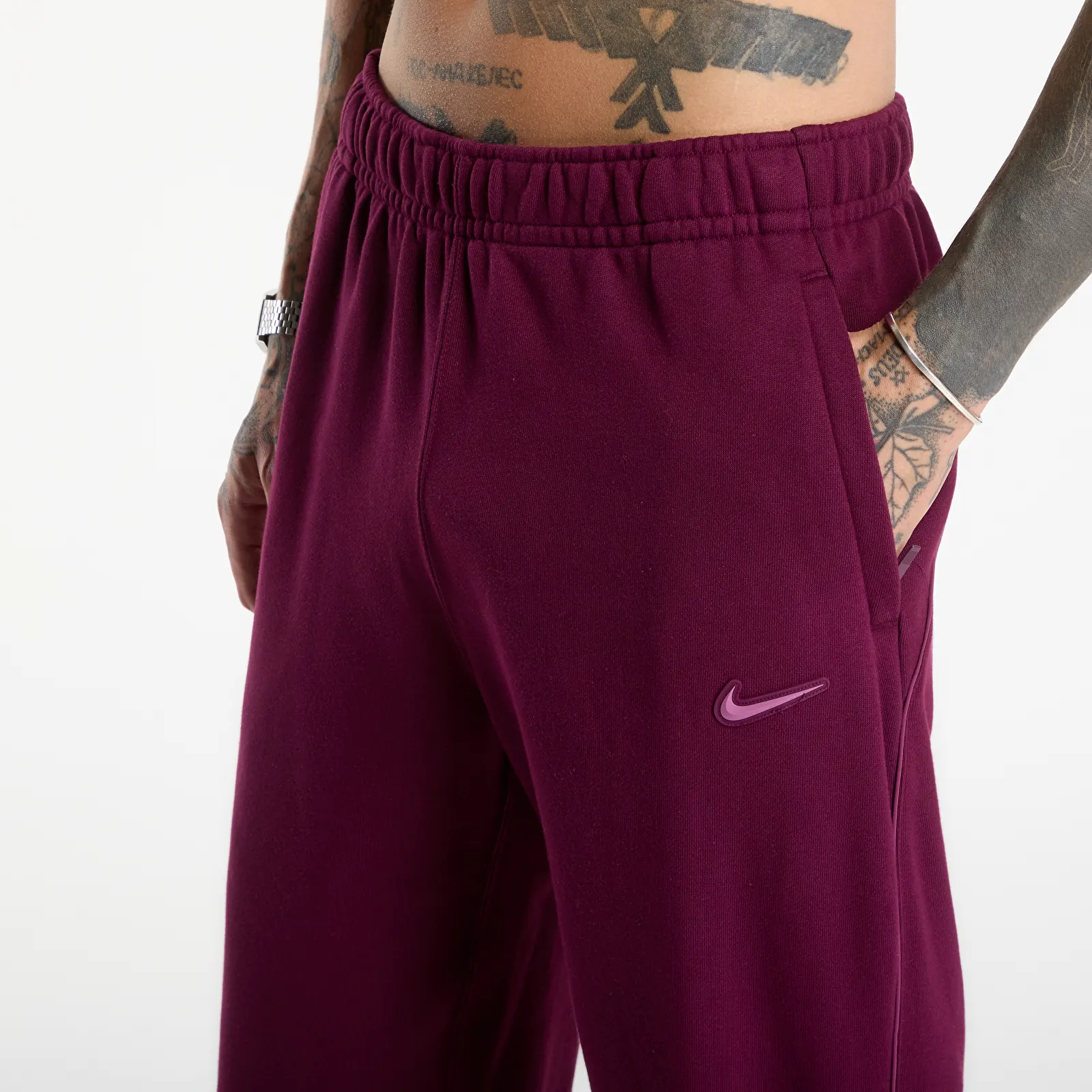Men's sweatpants Nike x NOCTA Fleece CS Sweatpants Bordeaux/ Light Bordeaux