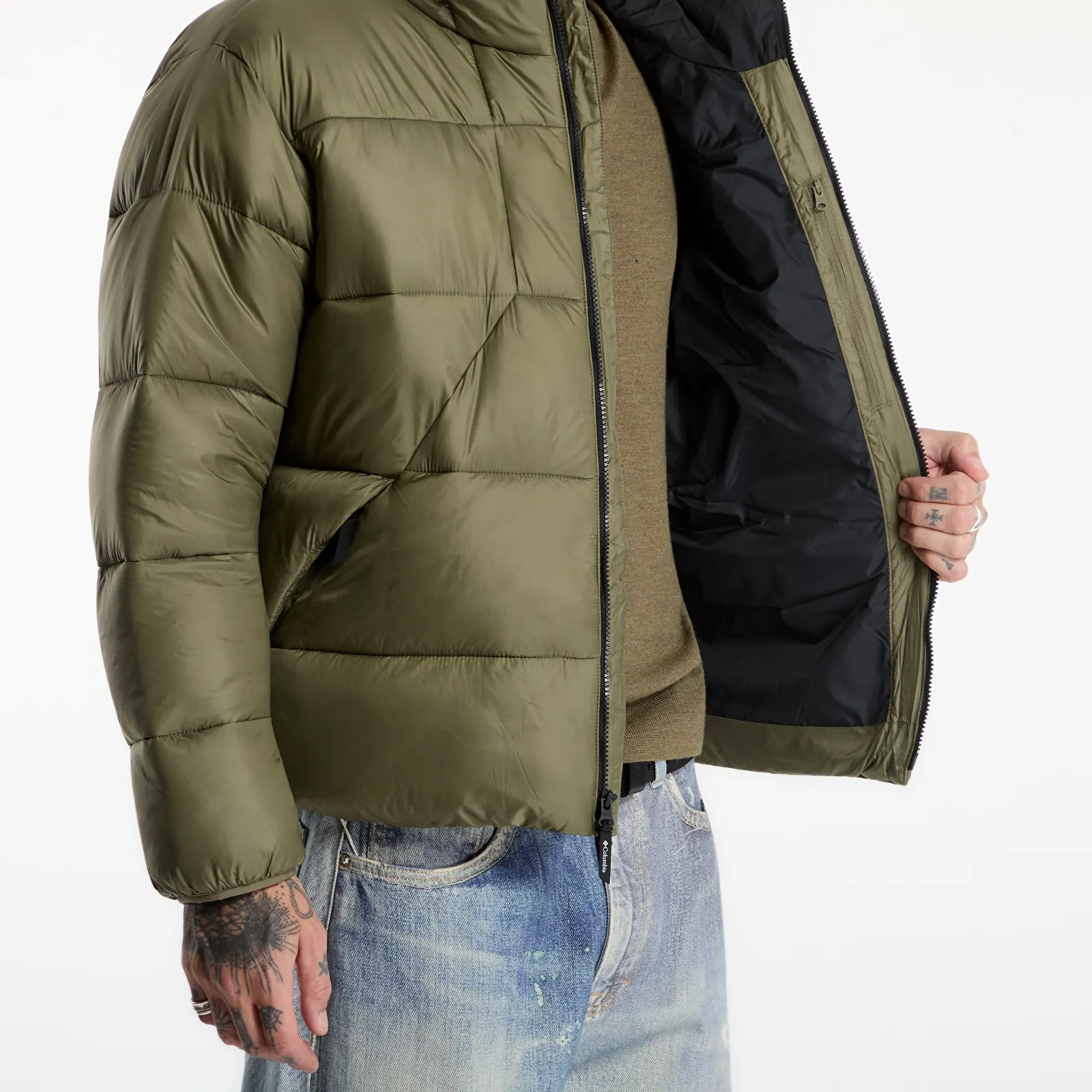 Pánske bundy Columbia St/rmwall™ Balaclava Jacket Stone Green