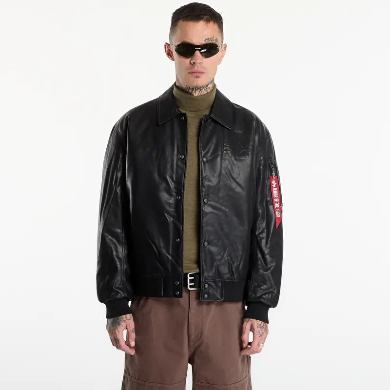 Jakke Alpha Industries PU College Jacket Black
