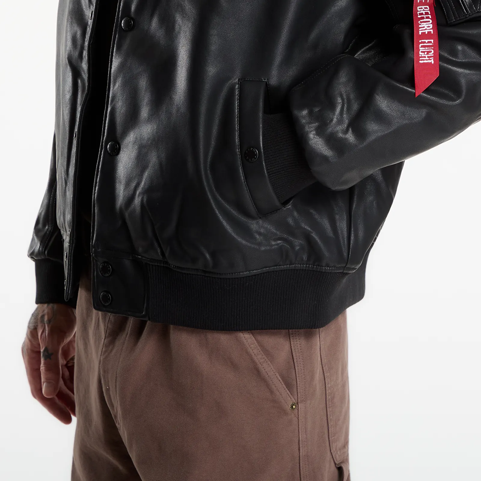 Giacche da uomo Alpha Industries PU College Jacket Black