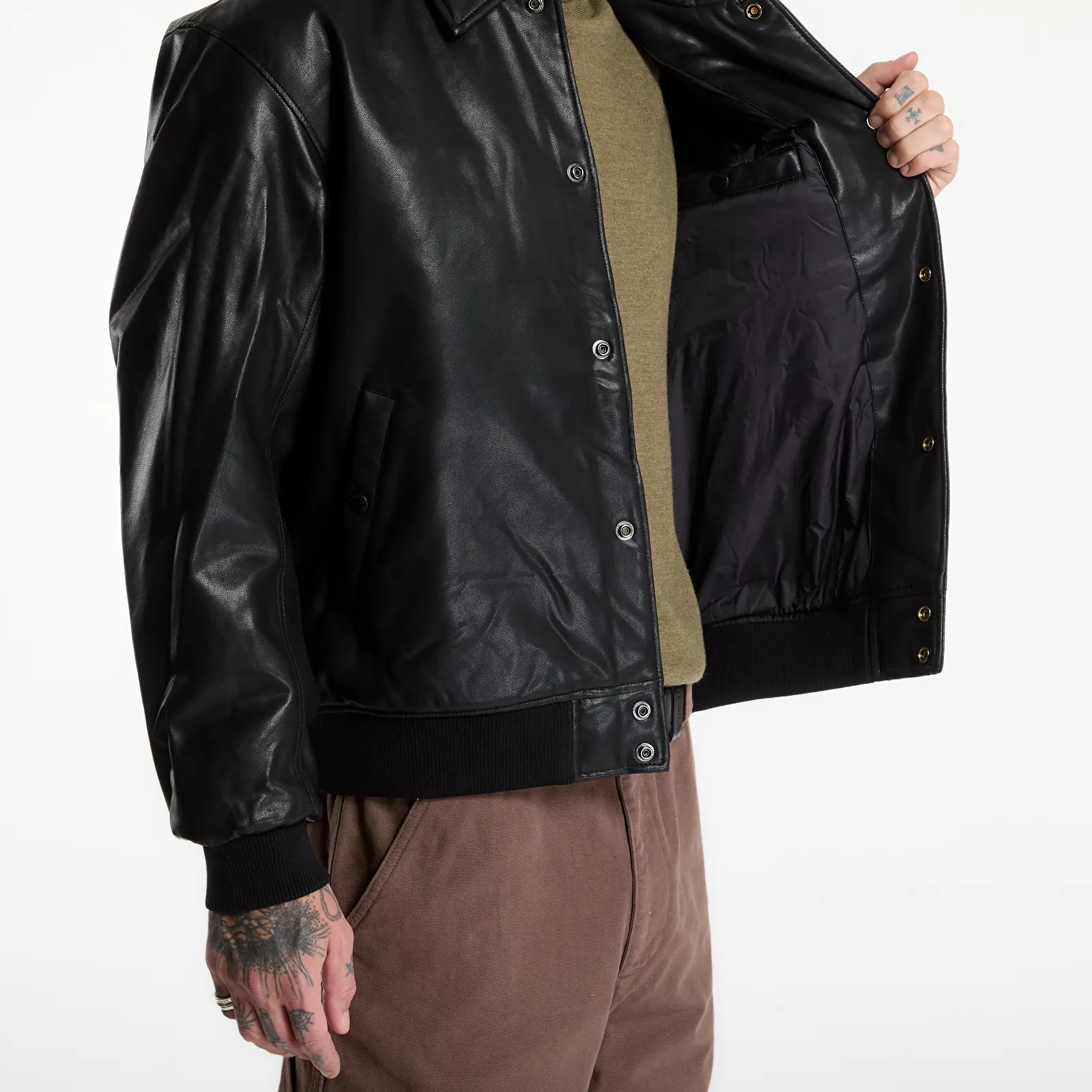 Giacche da uomo Alpha Industries PU College Jacket Black